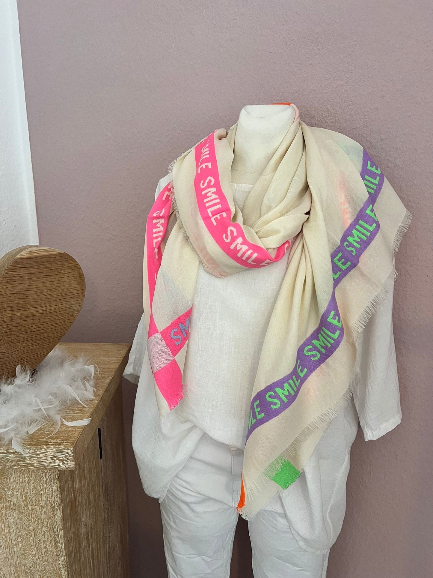 Schal smile beige