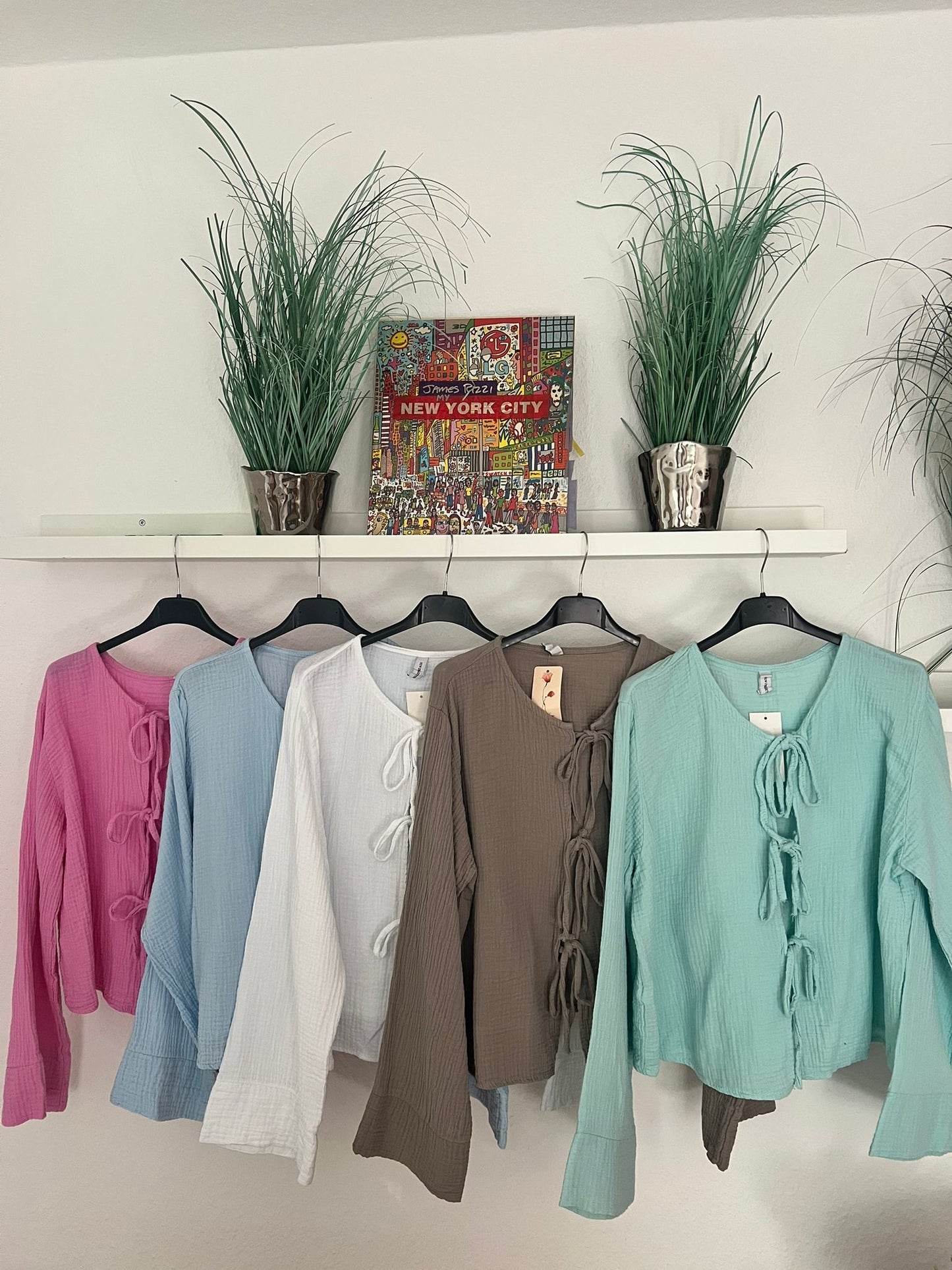Musselin Bluse zum binden