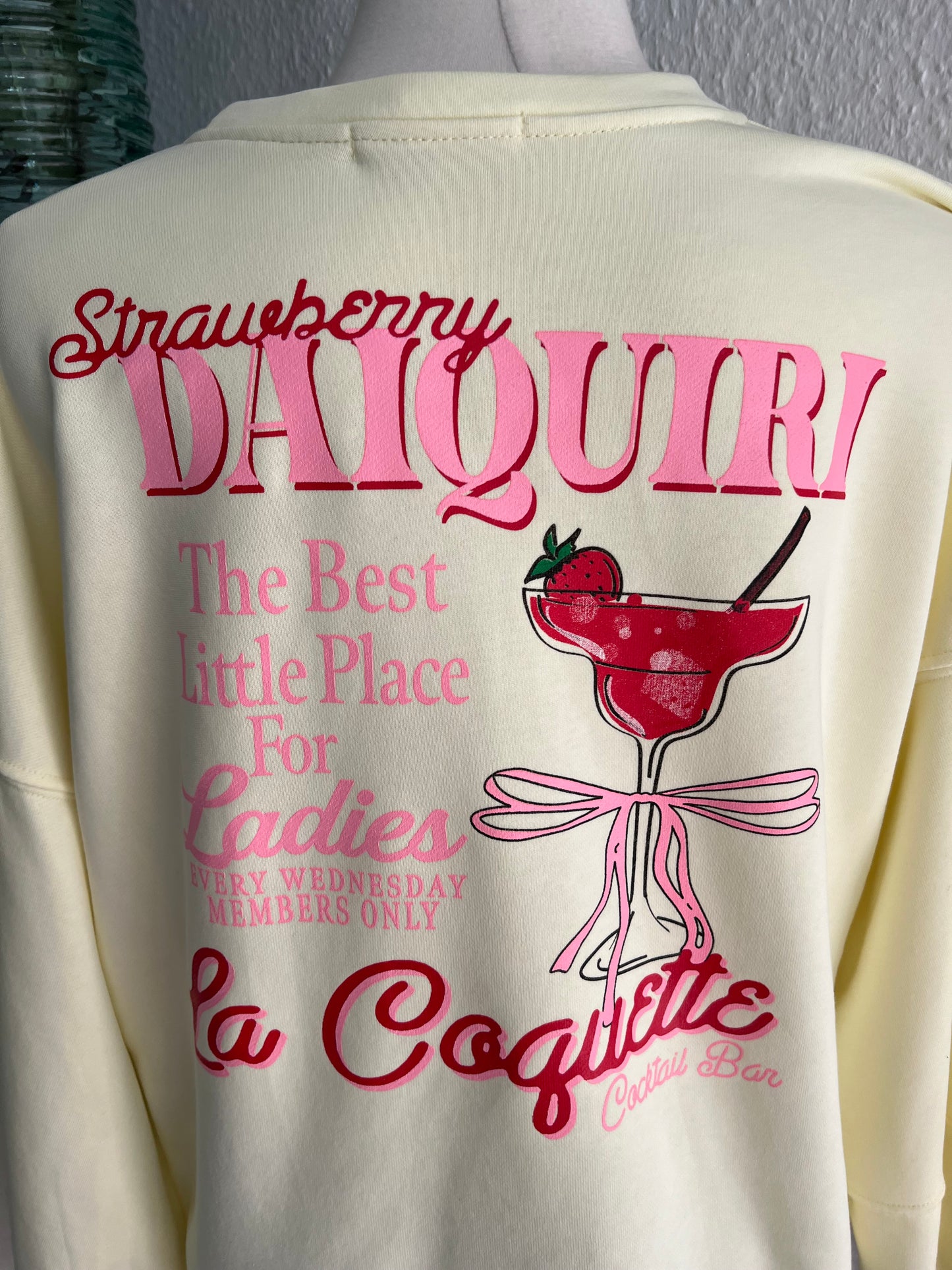 Sweatshirt in gelb mit Print