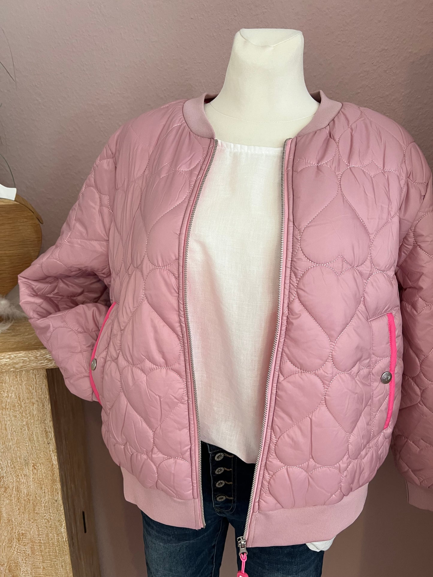 Zwillingsherz Bomberjacke altrosa