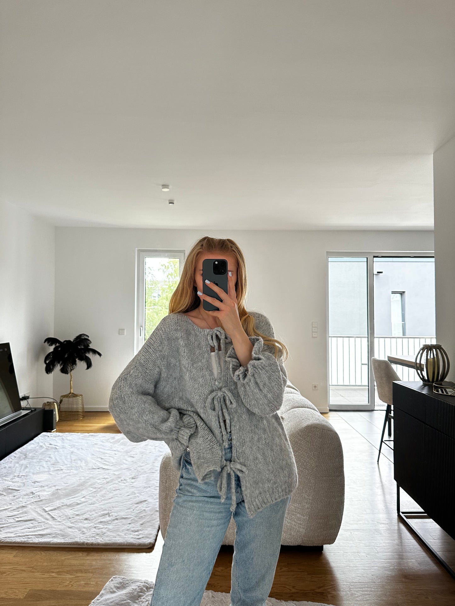 Strickjacke "Flausch mit Schleifen“