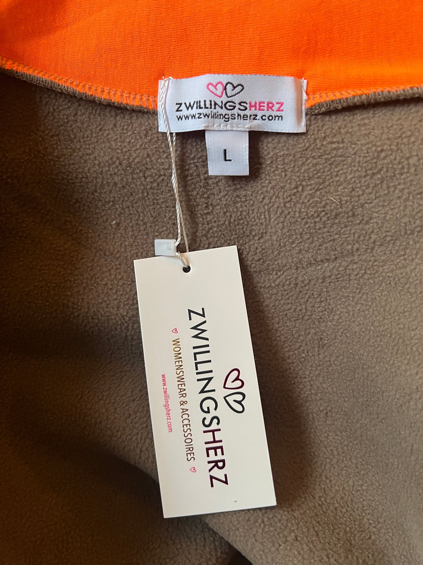 Teddy Jacke ohne Kapuze Zwillingsherz