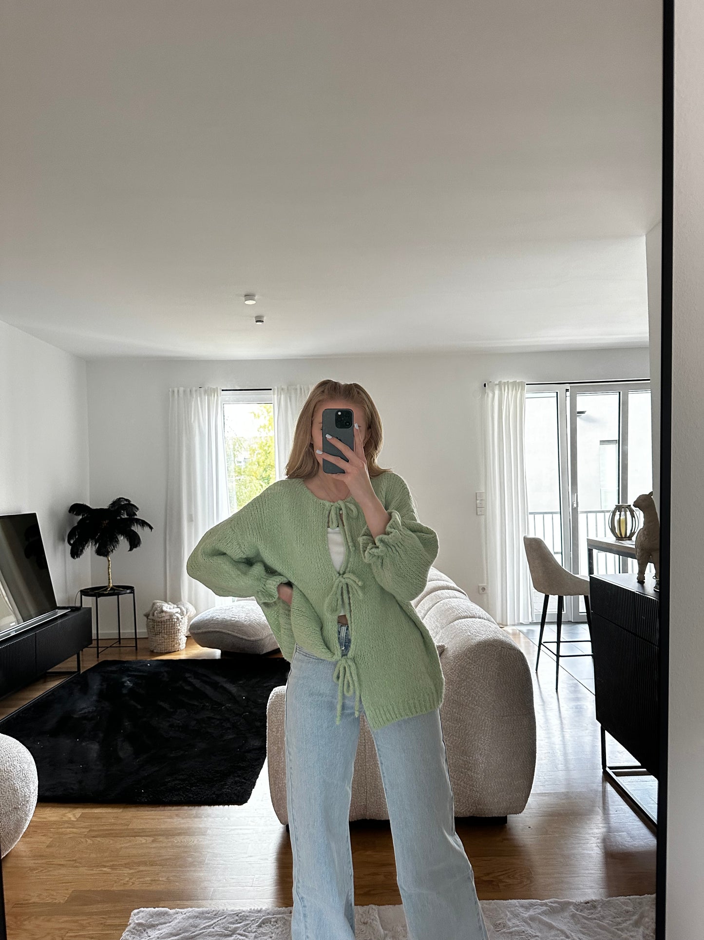 Strickjacke "Flausch mit Schleifen“