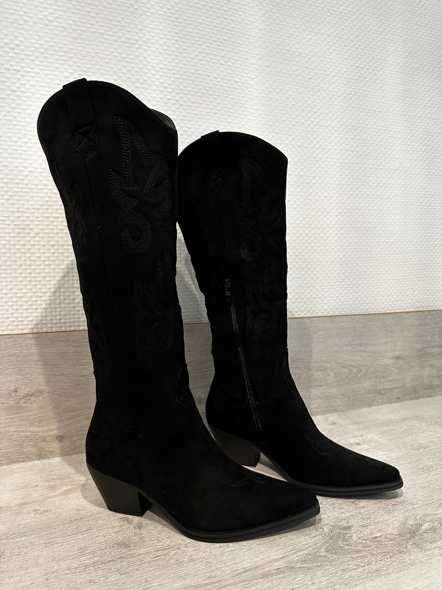 Schwarze Cowboy Stiefel "Cleo"