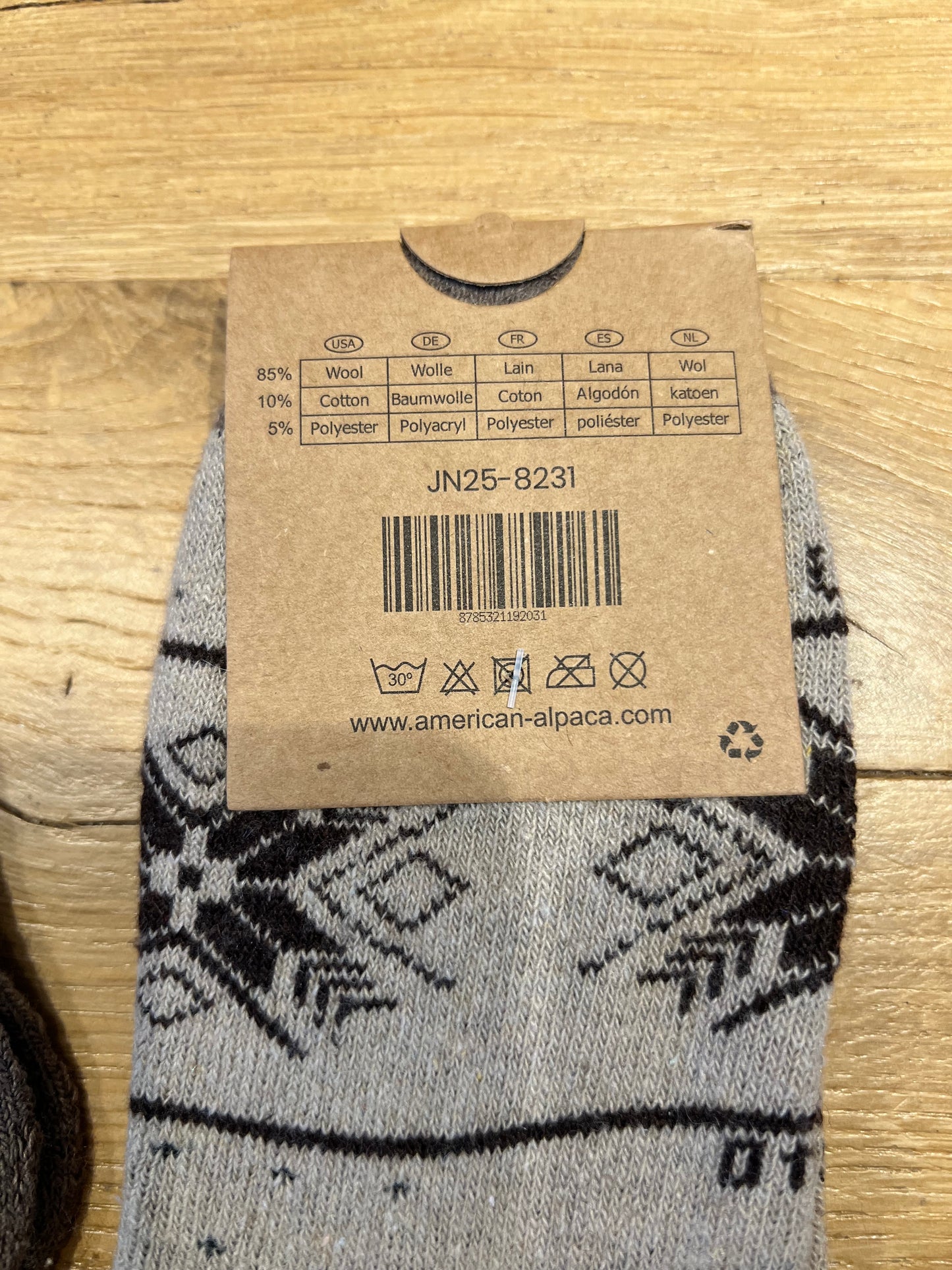 Alpaca Socken mit Elchen Gr 36-41