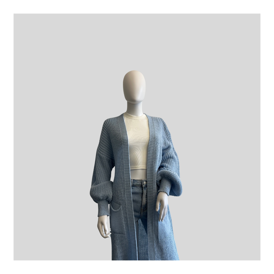 Lange Strickjacke "Grob"