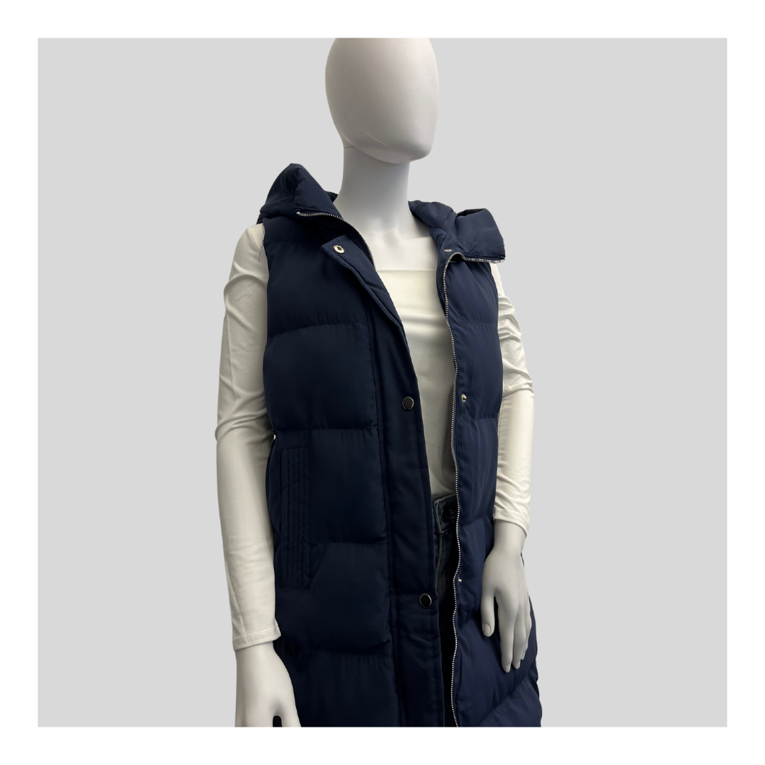 Lange Steppweste "Marineblau"