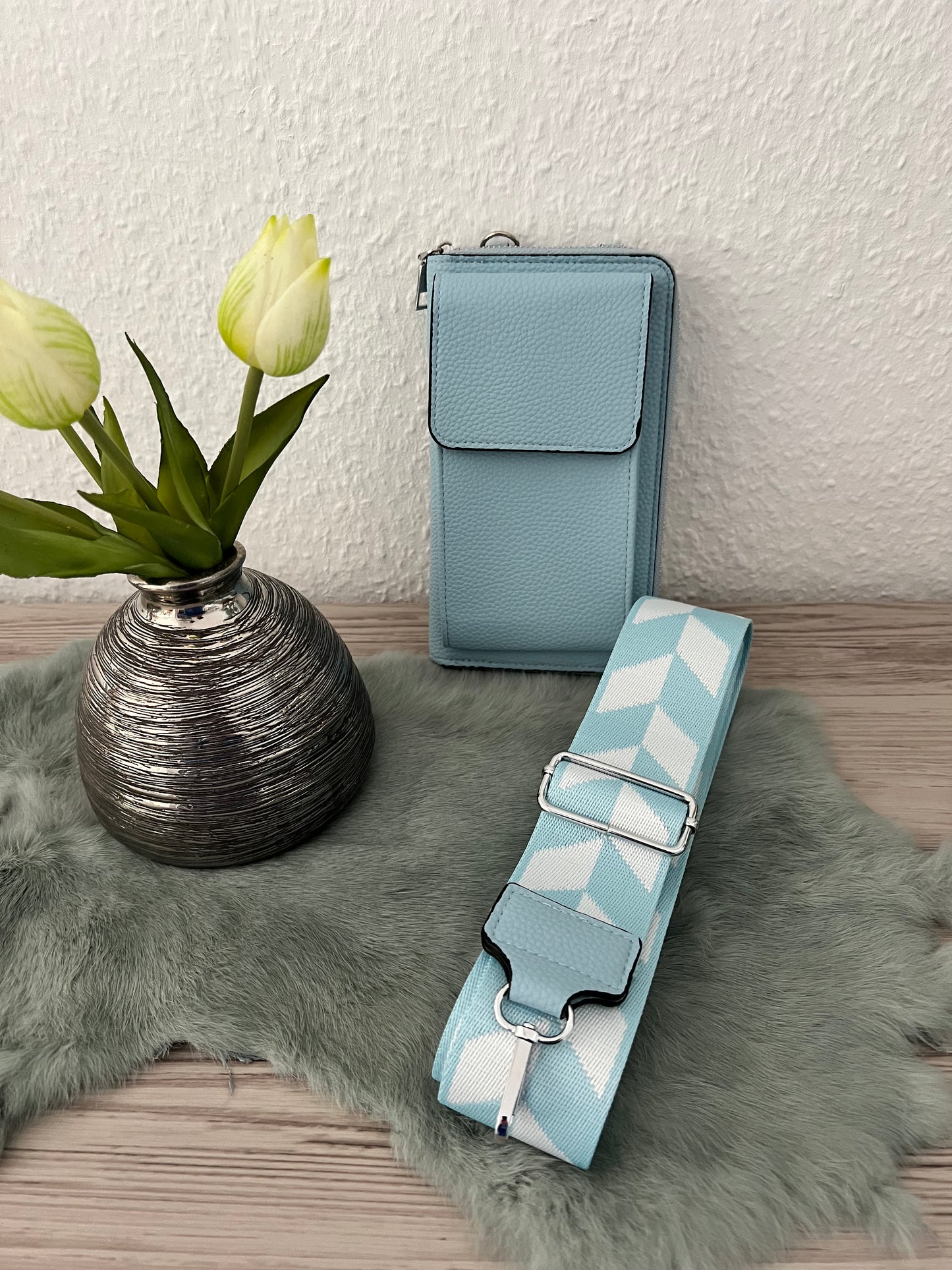 Handytasche Portmonee mit Stoffgurt