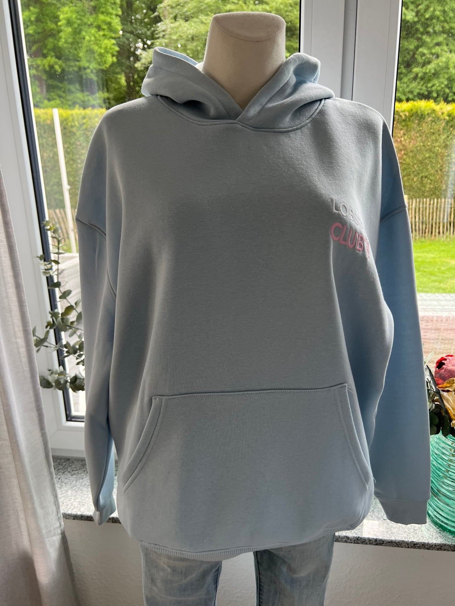 Hoodie Lobster Zwillingsherz hellblau