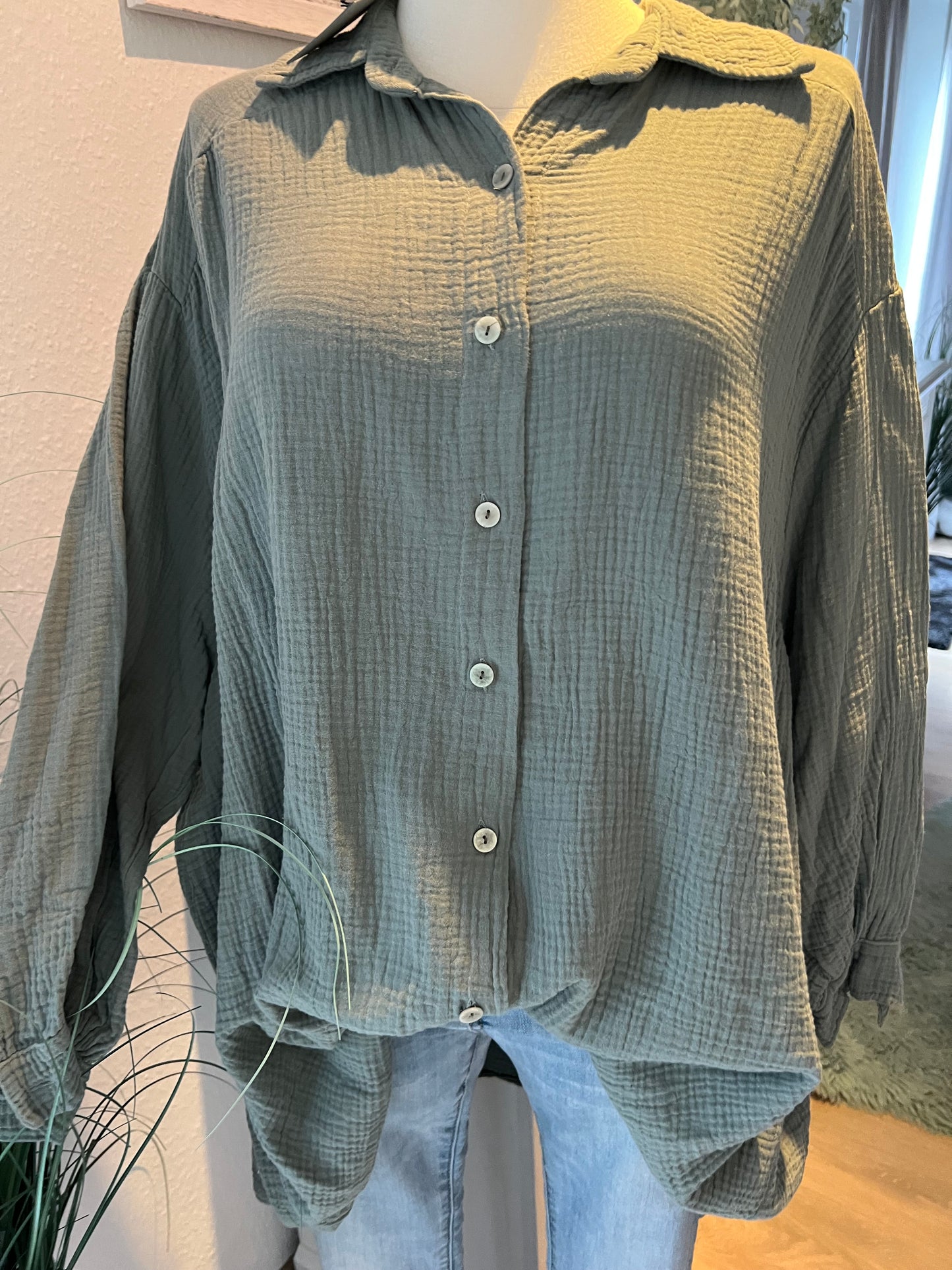 Musselin Oversized Bluse
