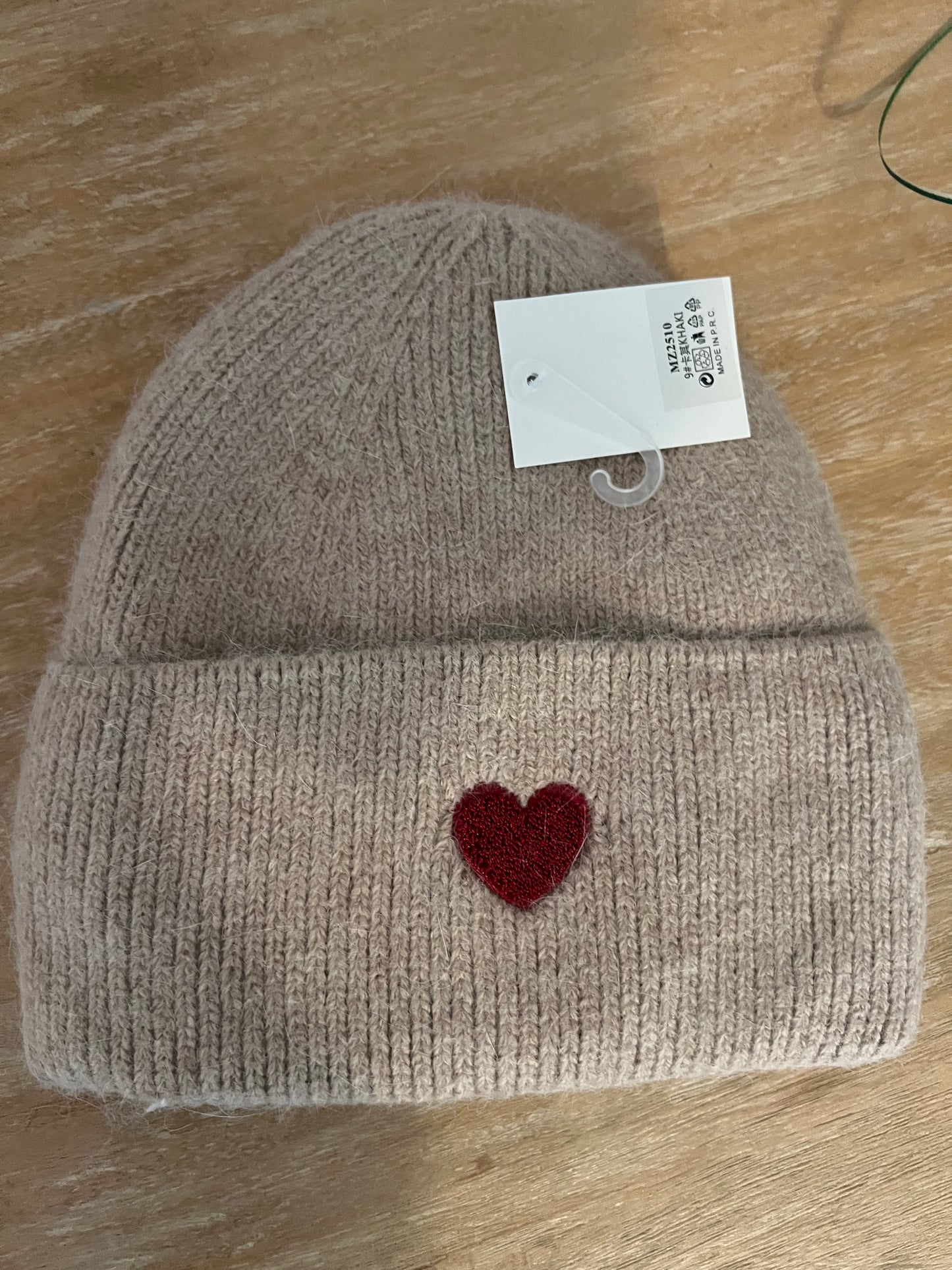Flausch Mütze mit Herz