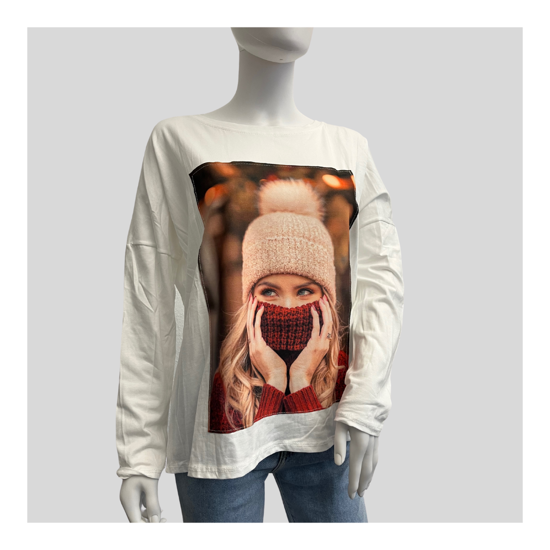 Langarmshirt "Weiß"