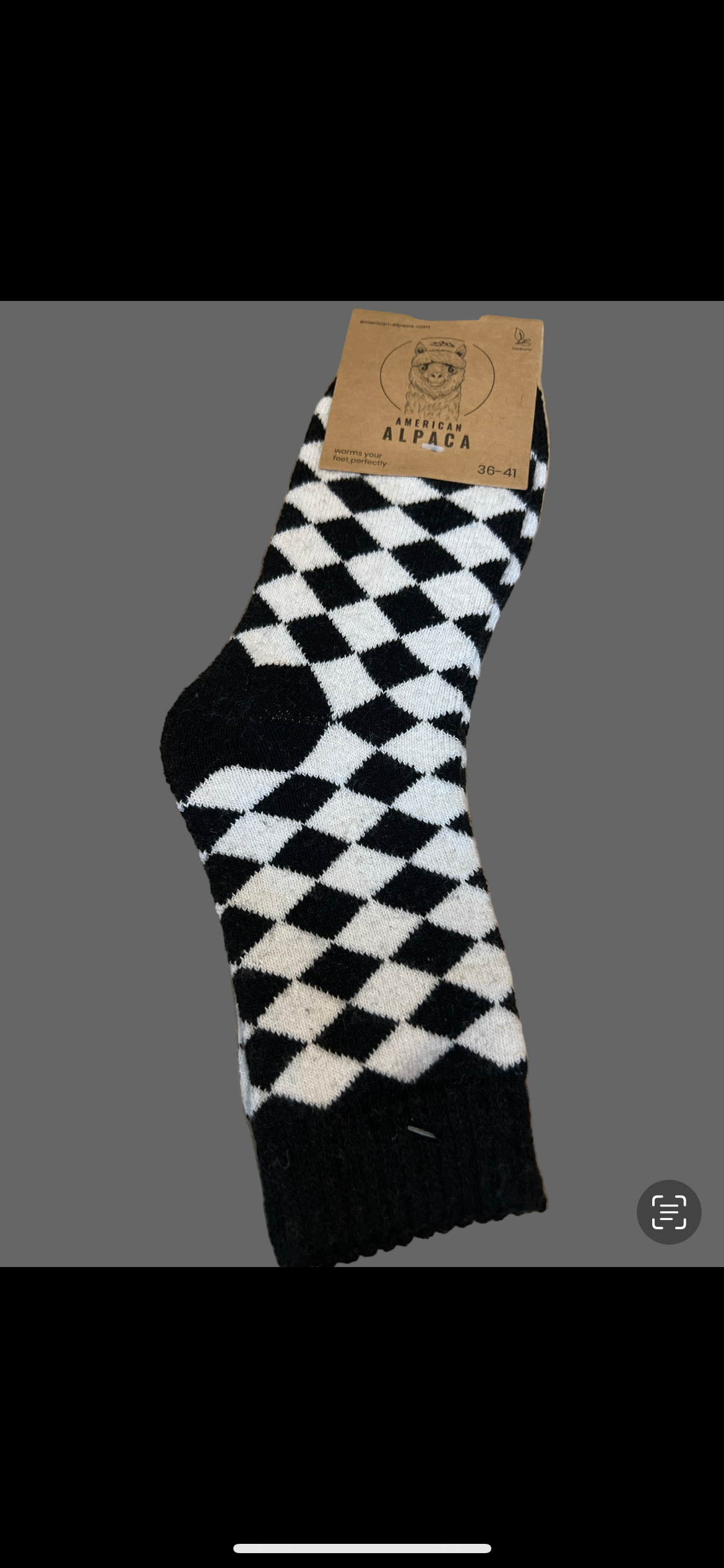 Alpaca Socken schwarz weiß Gr 36-41