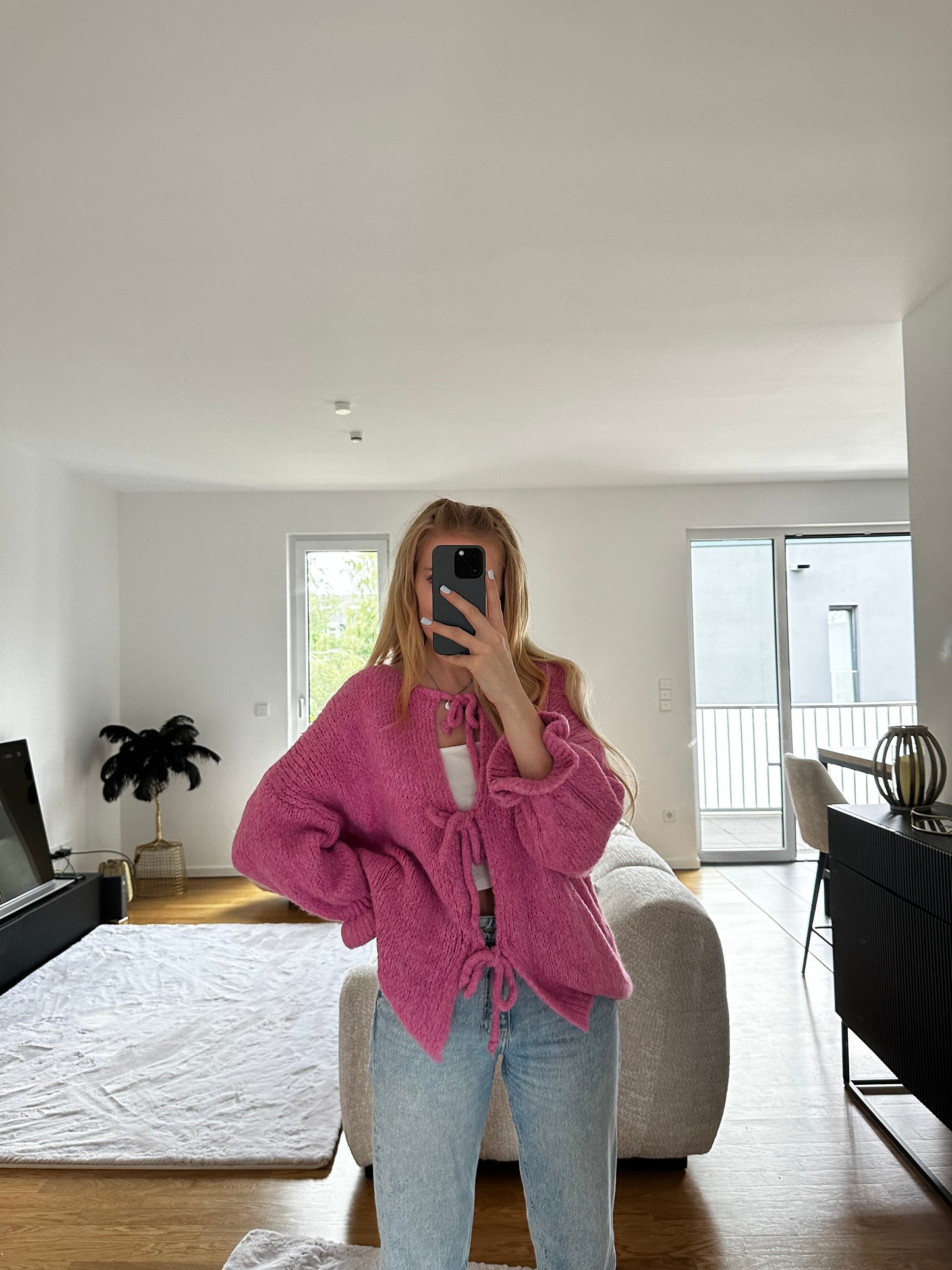 Strickjacke "Flausch mit Schleifen“