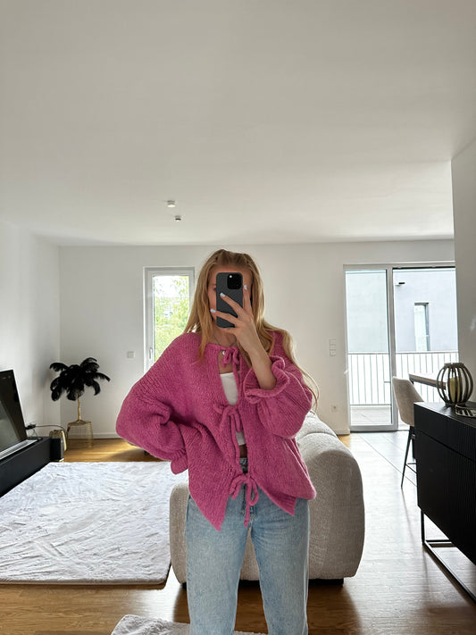 Strickjacke "Flausch mit Schleifen“