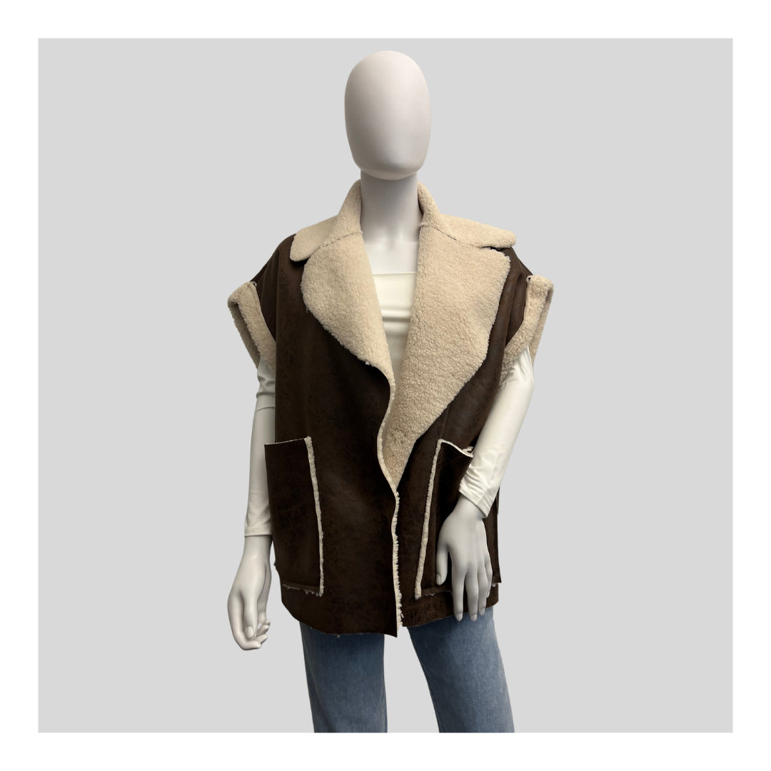 Braune Weste Oversized