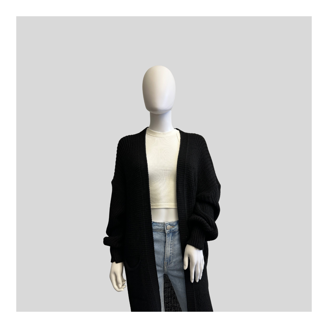 Lange Strickjacke "Grob"
