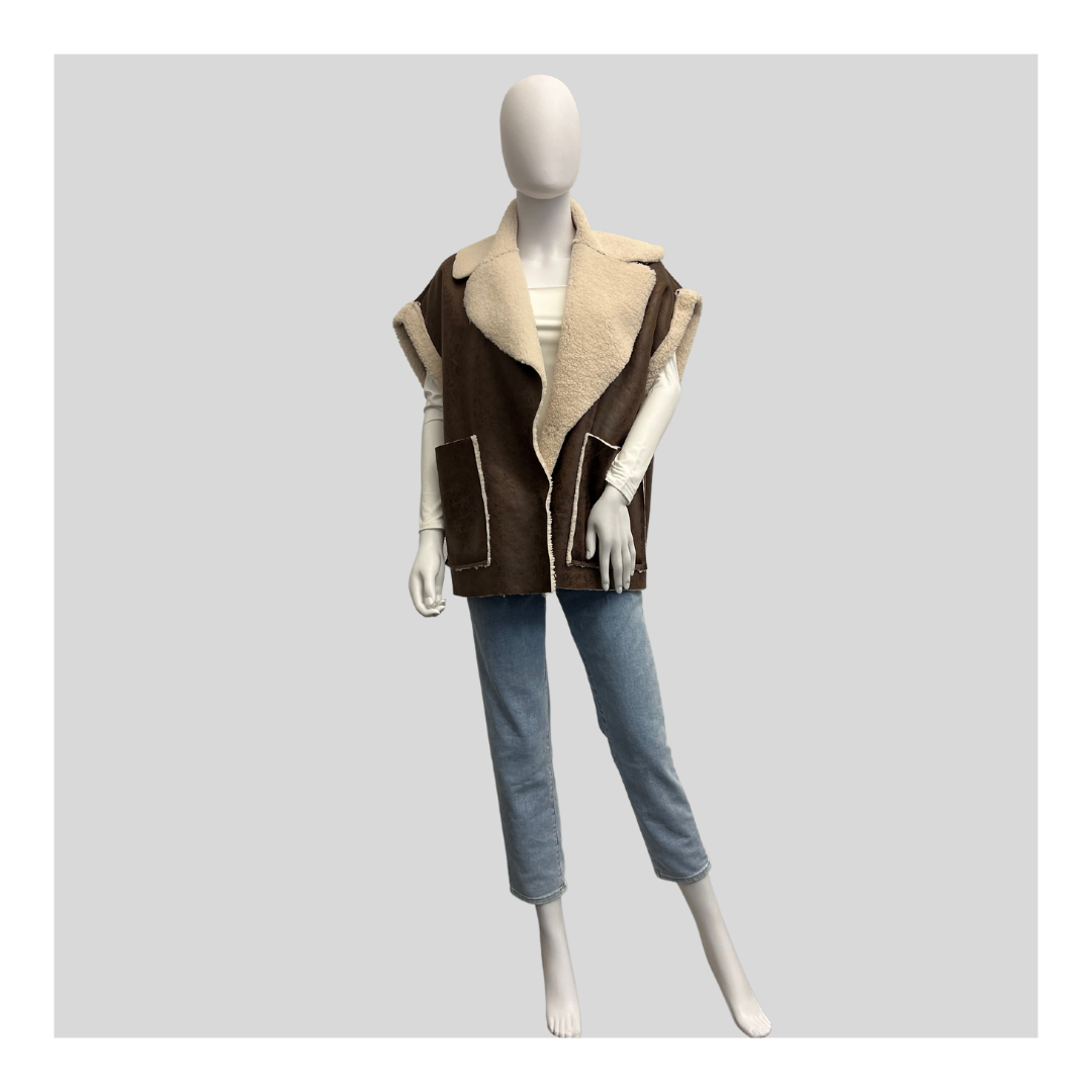 Braune Weste Oversized