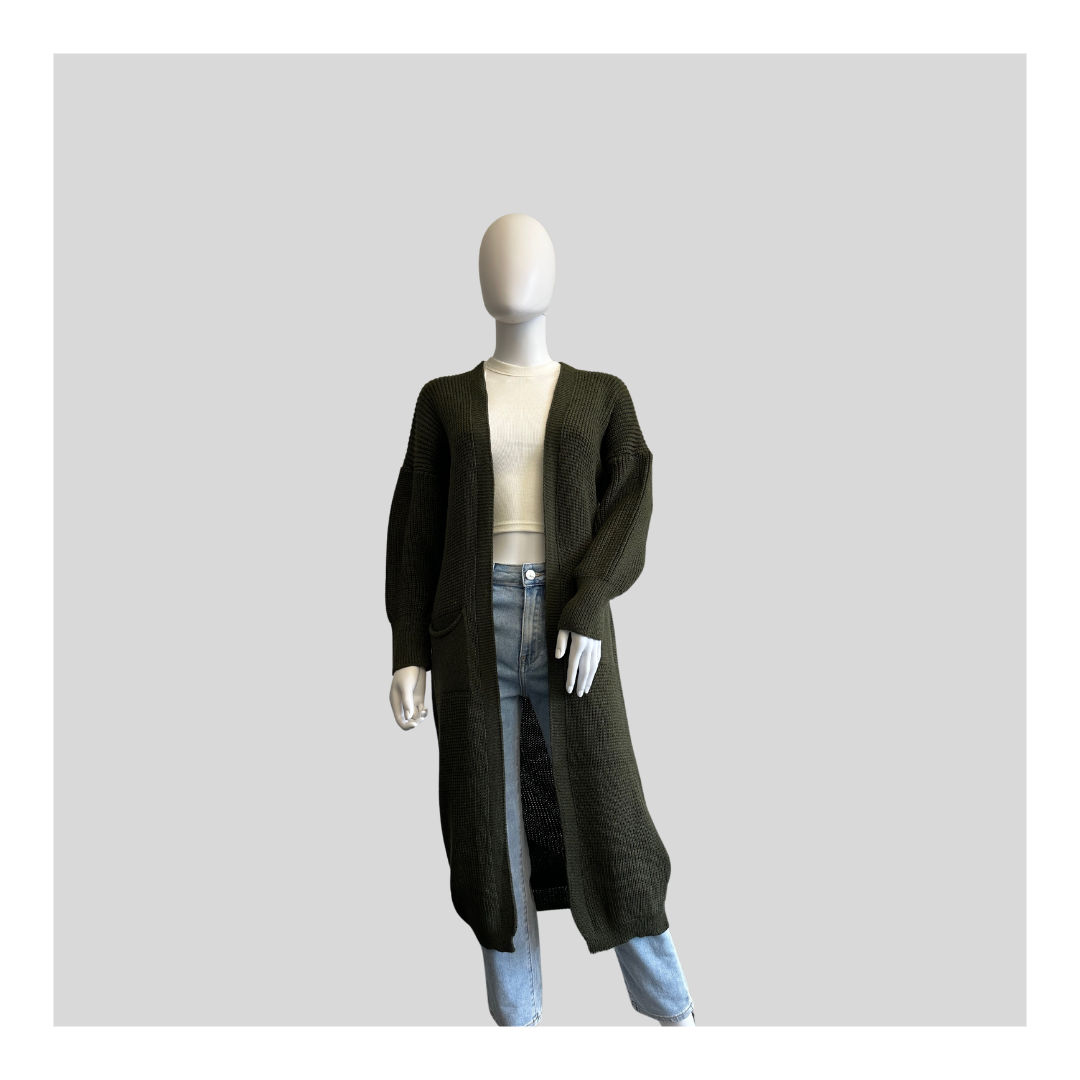 Lange Strickjacke "Grob"