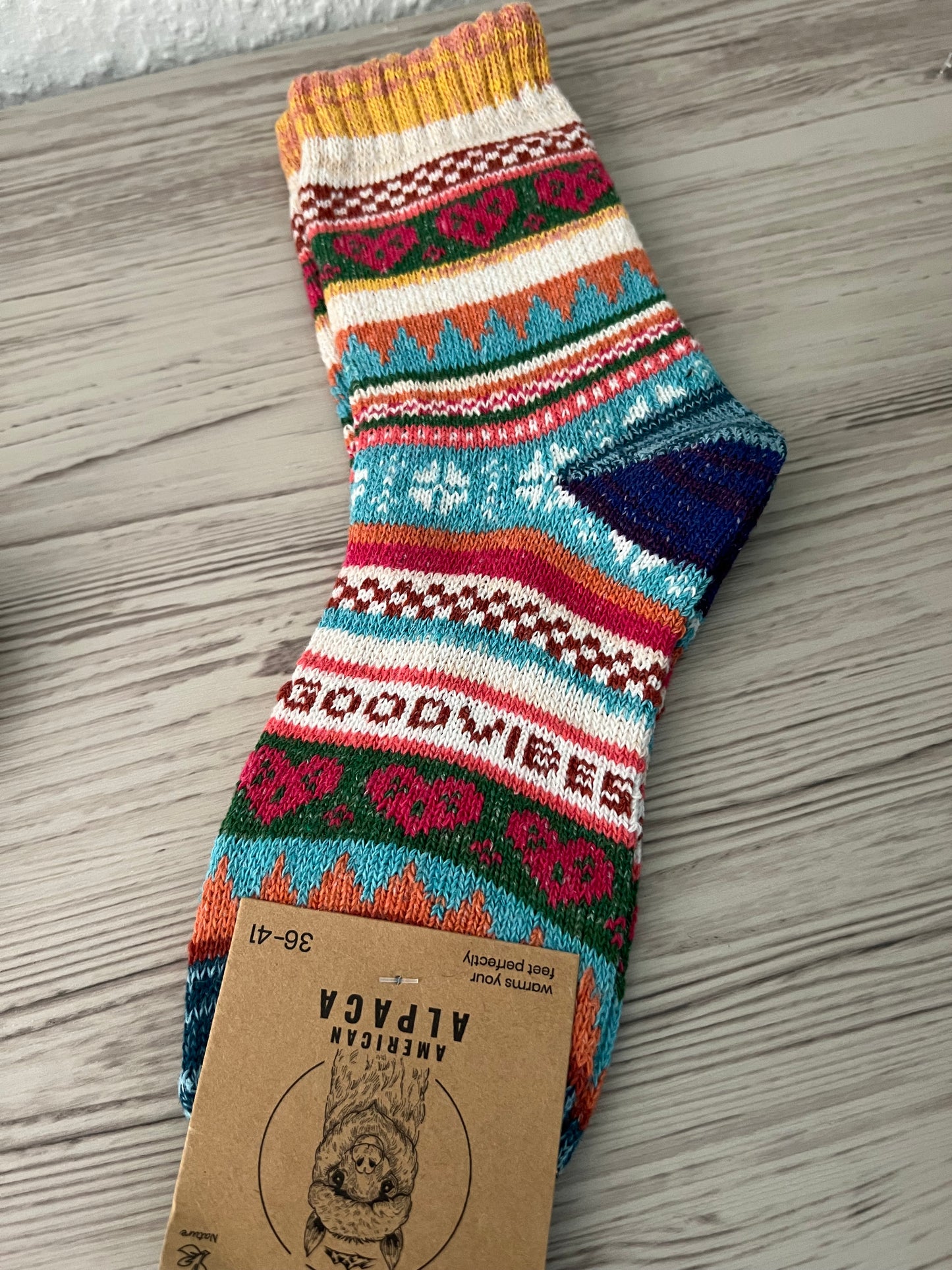 Alpaca Socken bunt Gr 36-41 Good Vibes