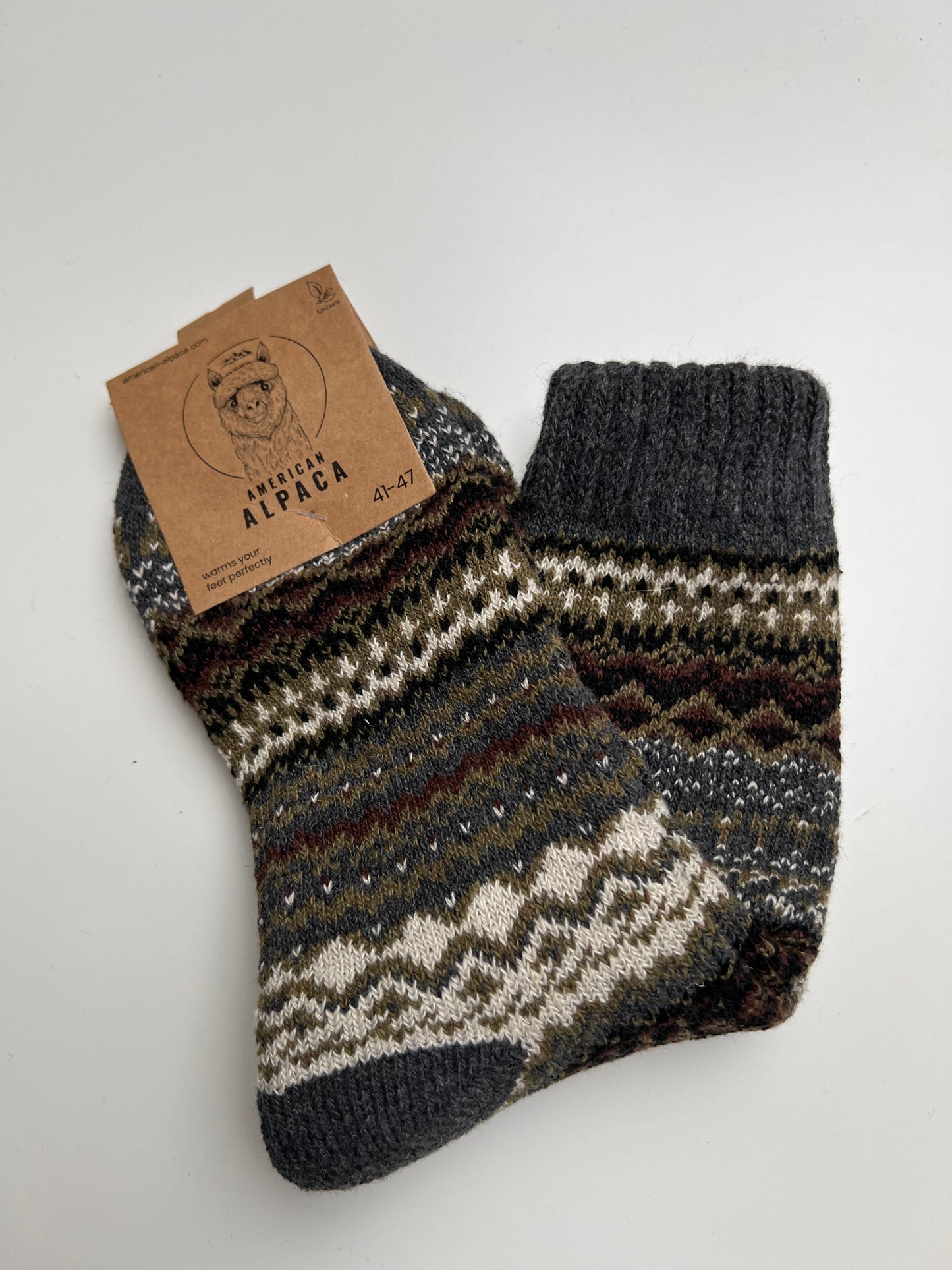 Alpaca Herren Socken Gr. 41-47 "Ethno Dick" ❌