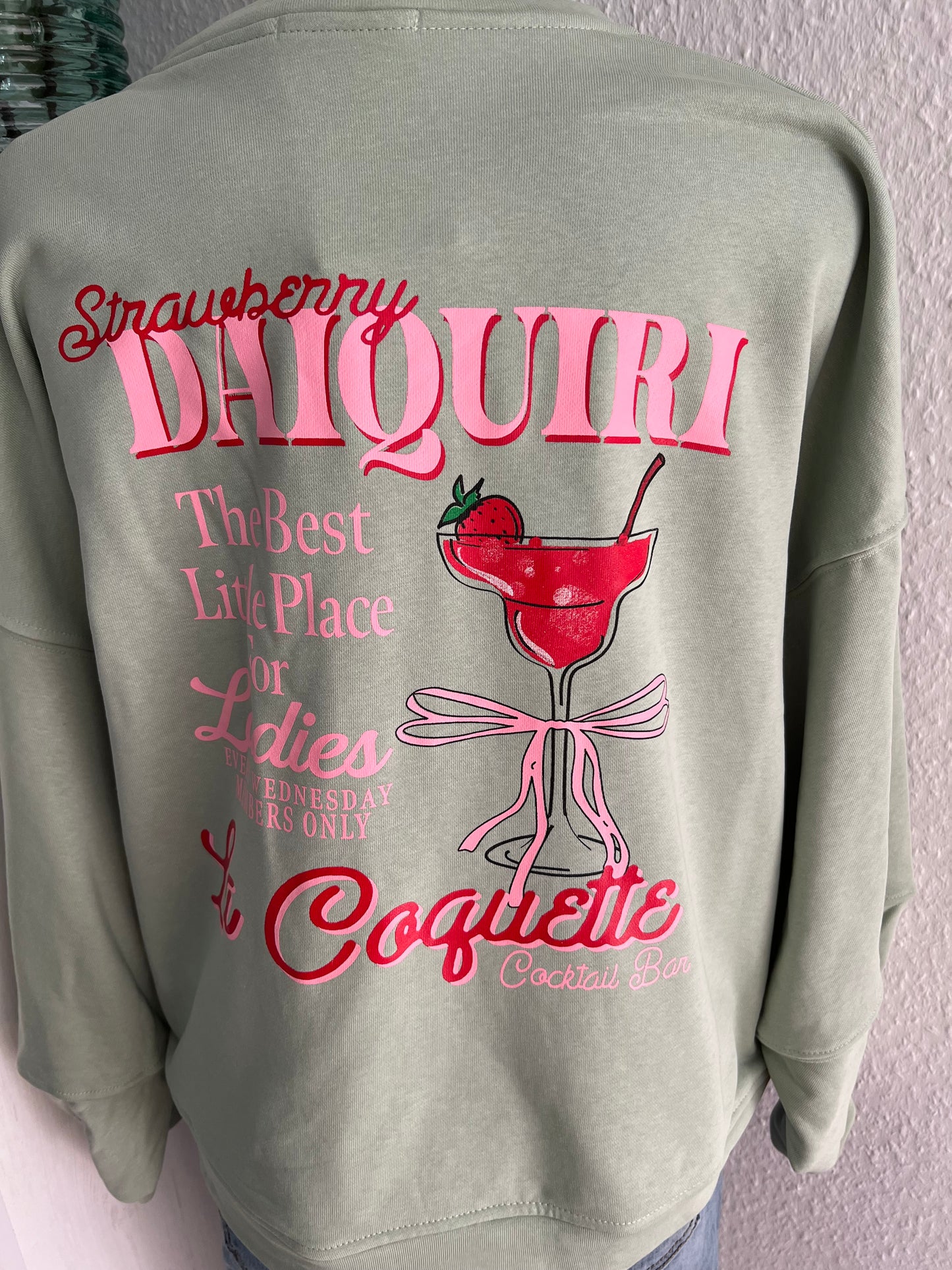 Sweatshirt in mint mit Print