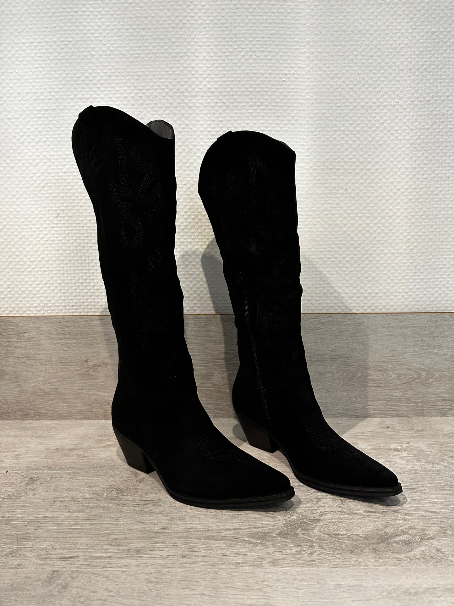 Schwarze Cowboy Stiefel "Cleo"