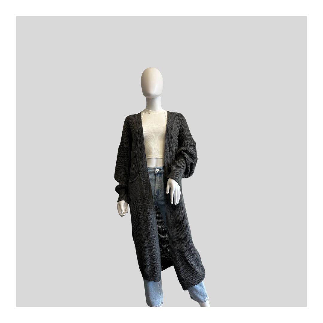 Lange Strickjacke "Grob"