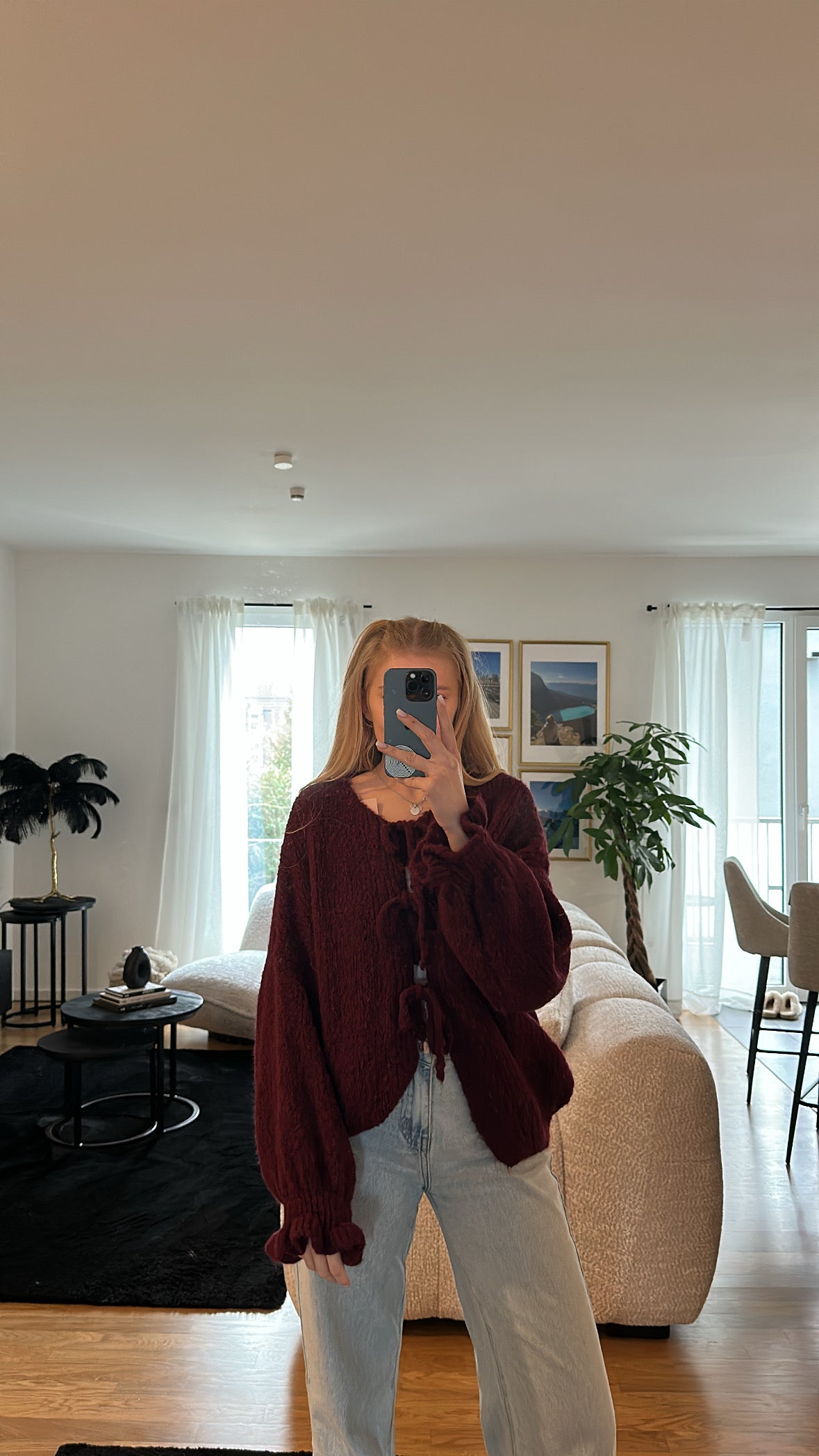 Strickjacke "Flausch mit Schleifen“