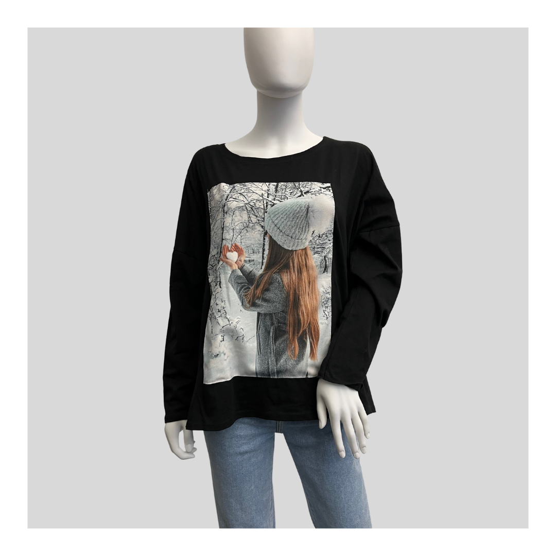 Langarmshirt "Schwarz"