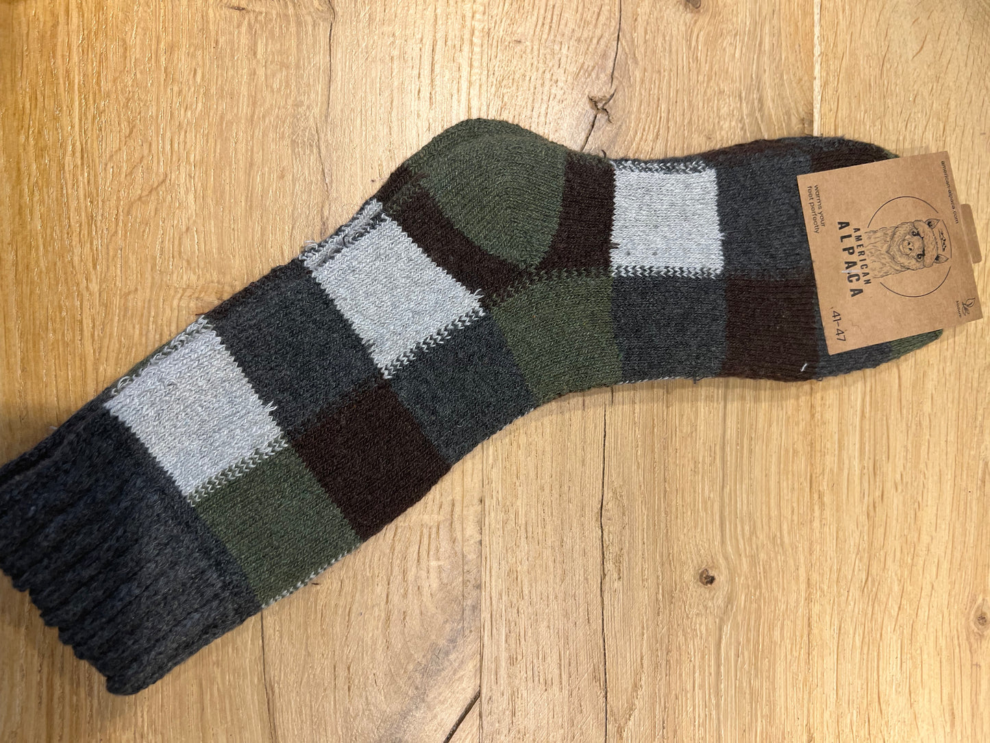 Alpaca Herren Socken Gr. 41-47 "Kariert Dick" ❌