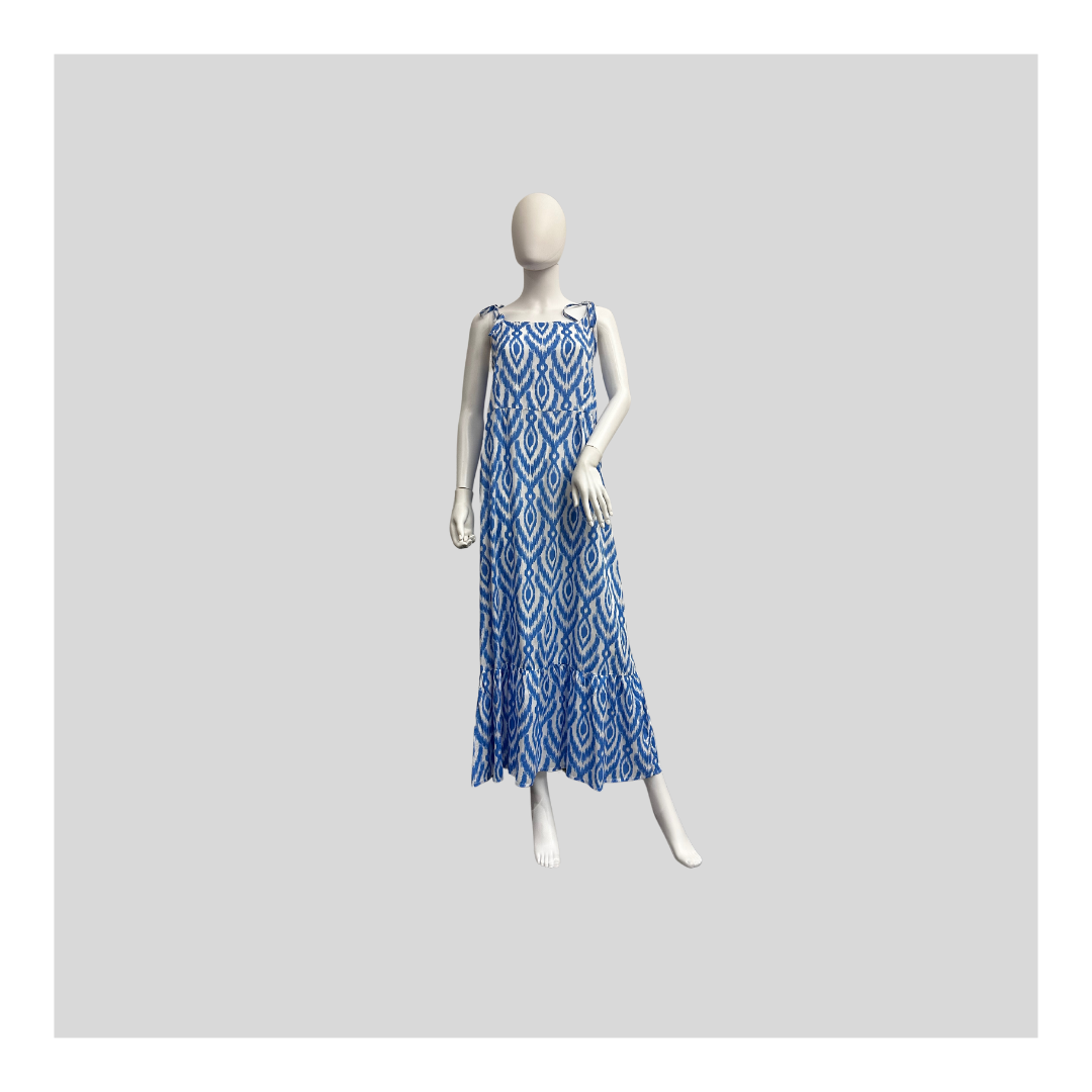 Blaues Sommerkleid "Zwillingsherz"
