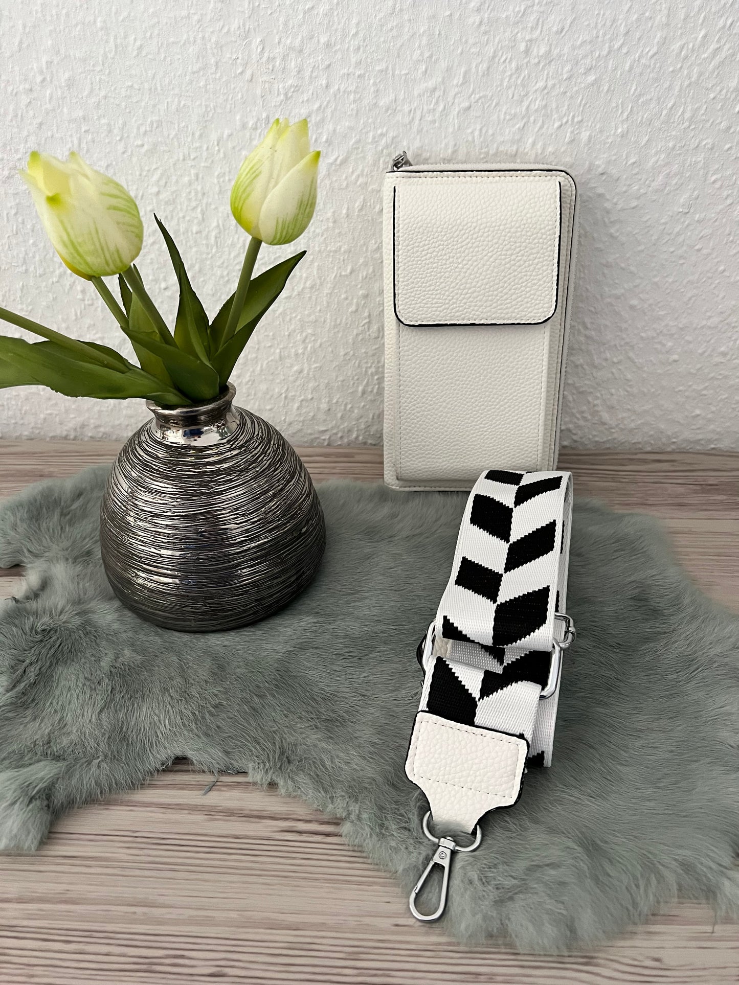 Handytasche Portmonee mit Stoffgurt