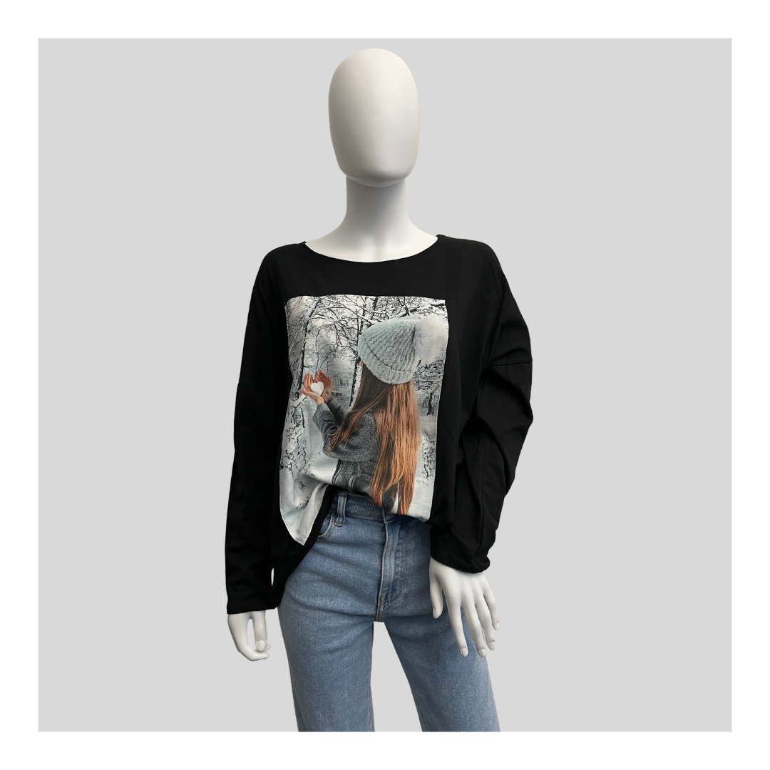 Langarmshirt "Schwarz"