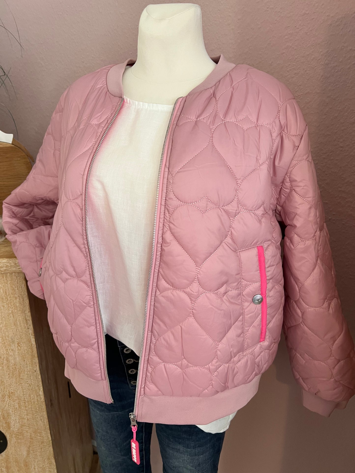 Zwillingsherz Bomberjacke altrosa