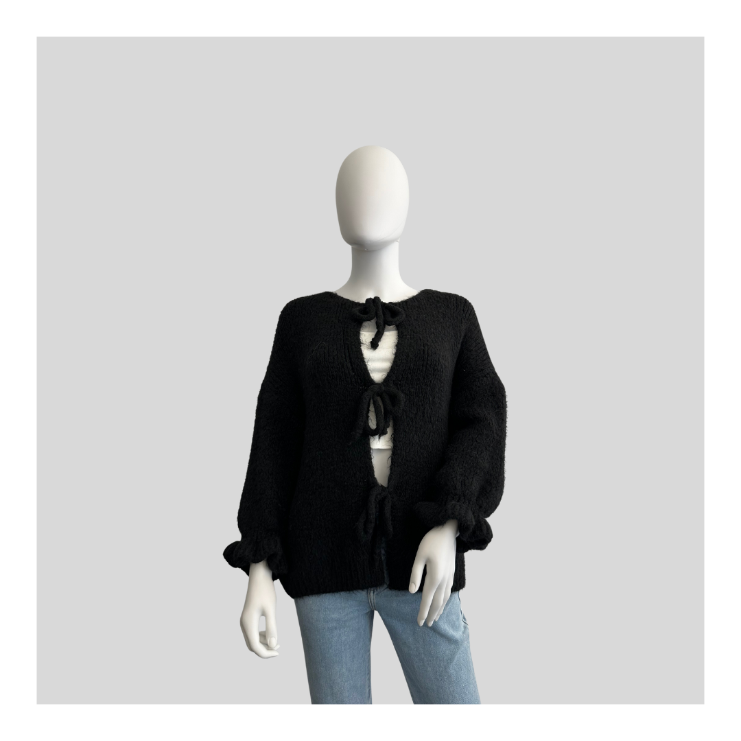 Strickjacke "Flausch mit Schleifen“