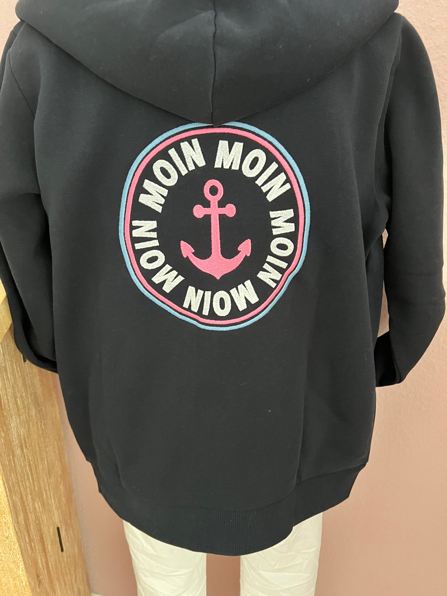 Zwillingsherz Hoodiejacke Anker Kreis Classic Marine
