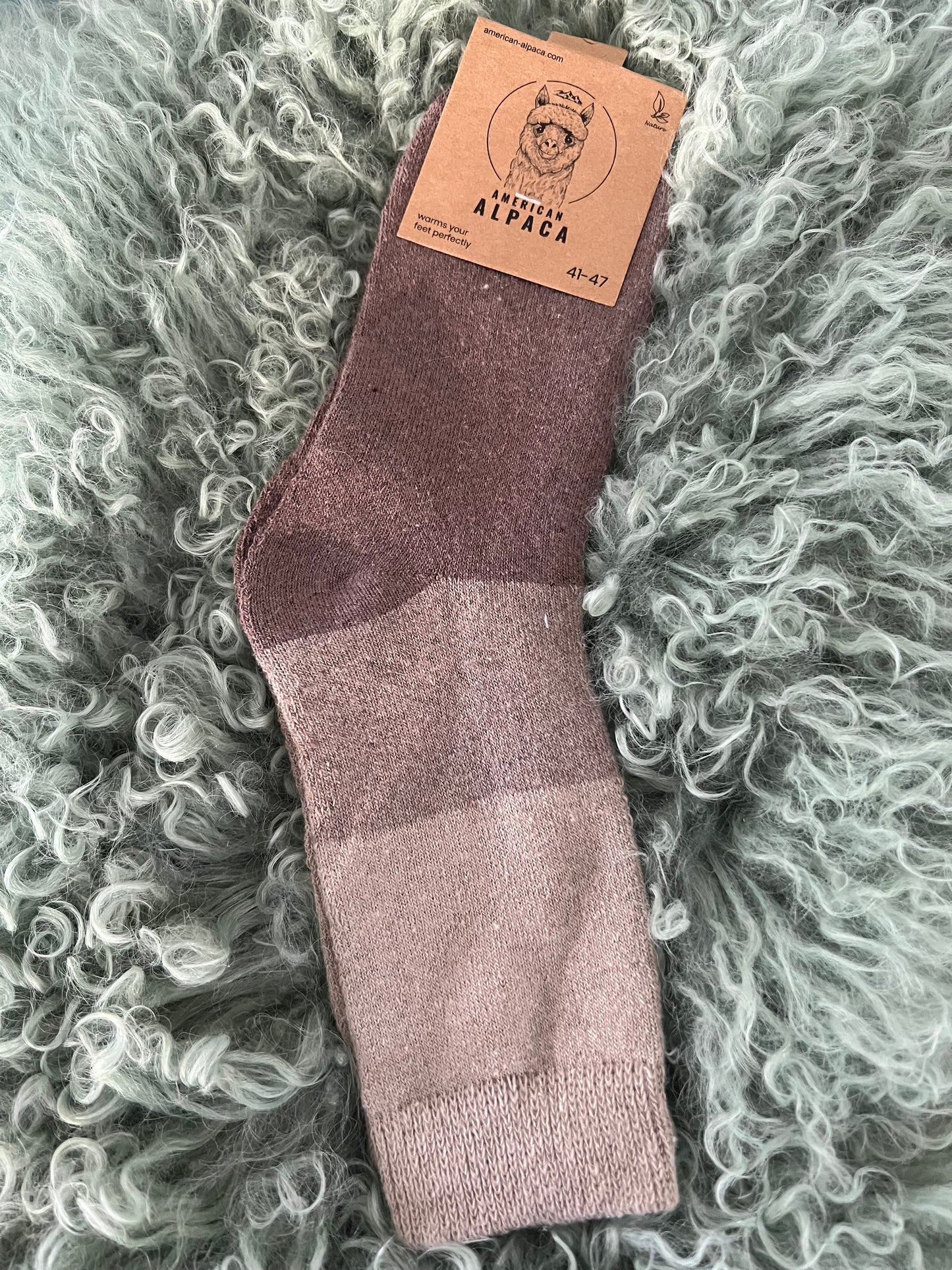 Alpaca Socken Gr 41-47 taupe