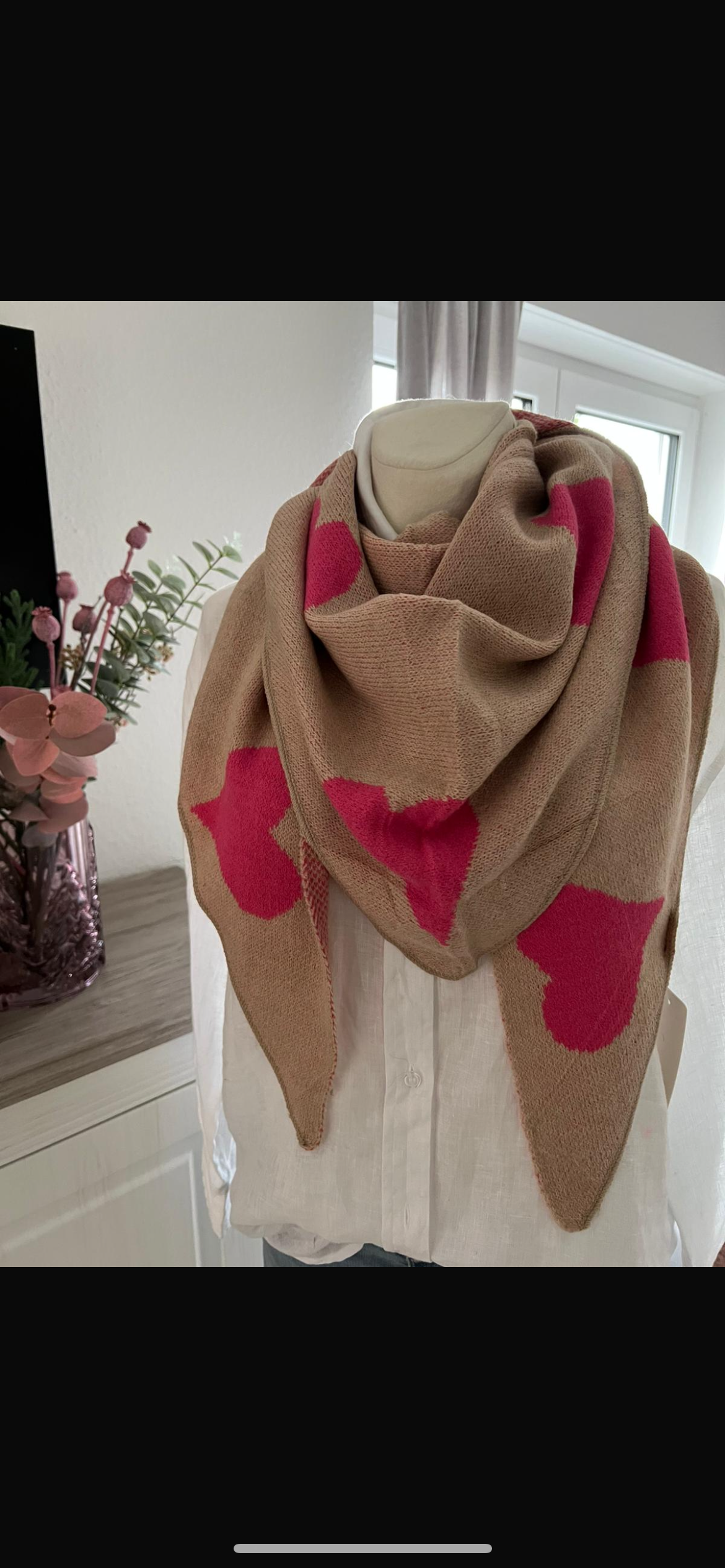 Dreieckschal "Cashmere mit Herz"