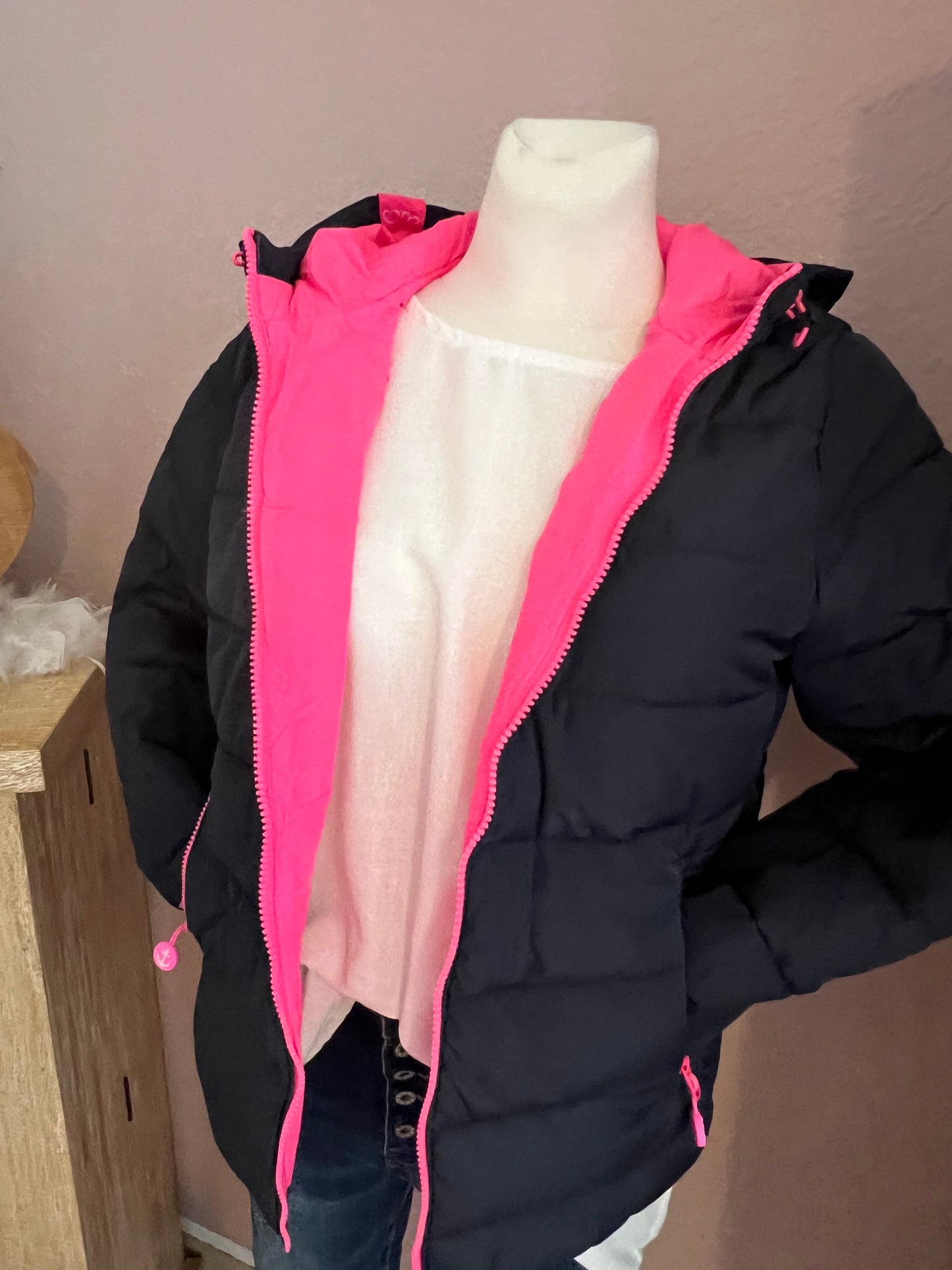 Zwillingsherz Steppjacke dunkelblau Moin Moin
