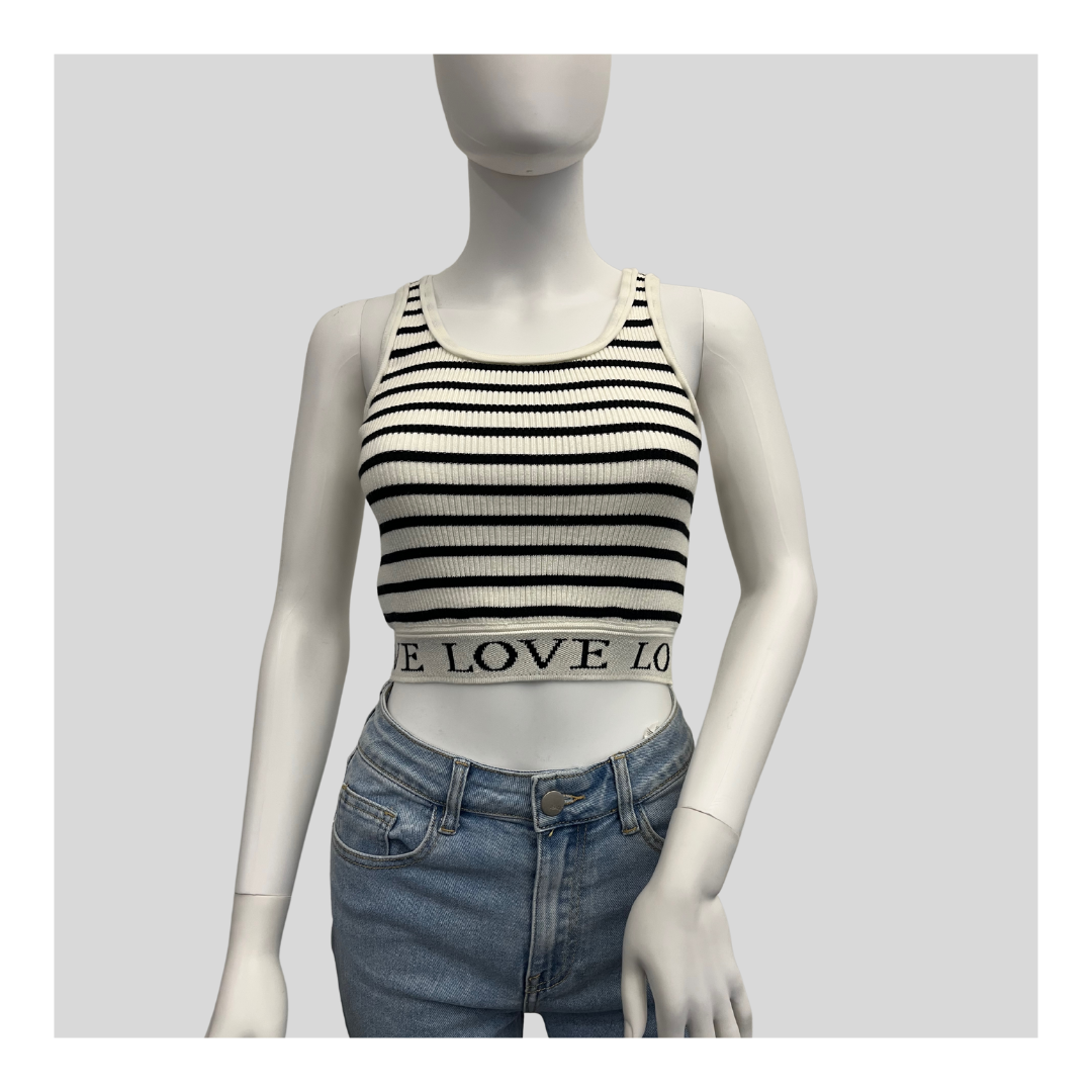 Gestreiftes Top "Love"