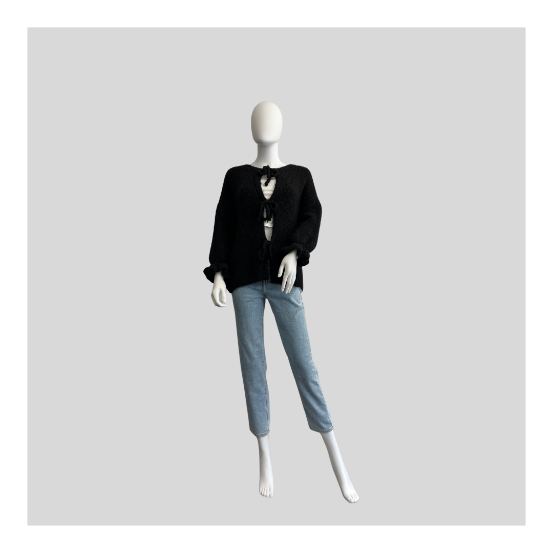 Strickjacke "Flausch mit Schleifen“