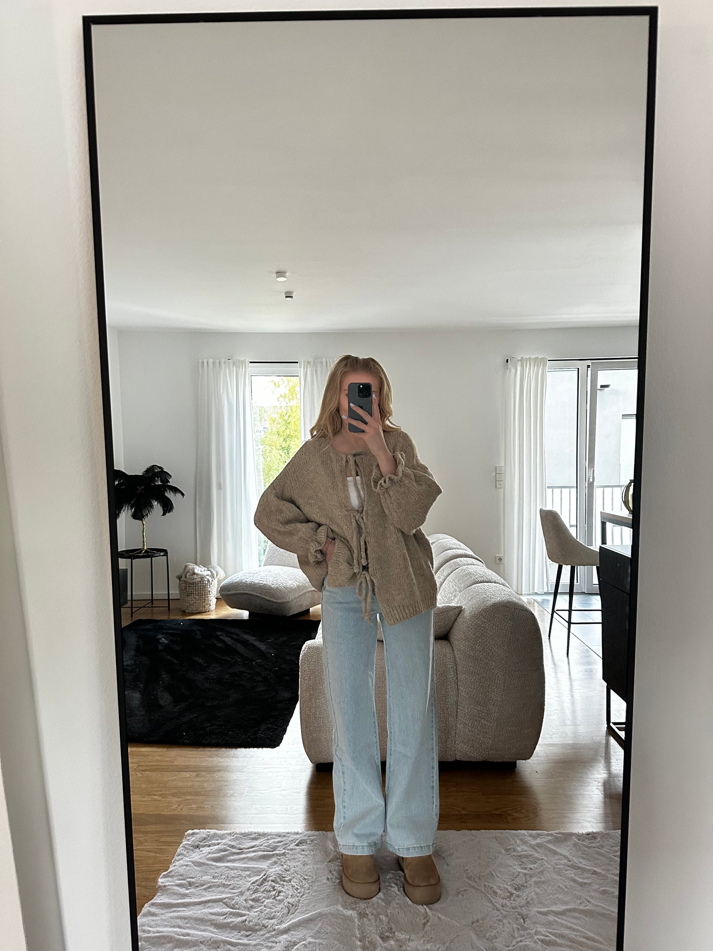Strickjacke "Flausch mit Schleifen“