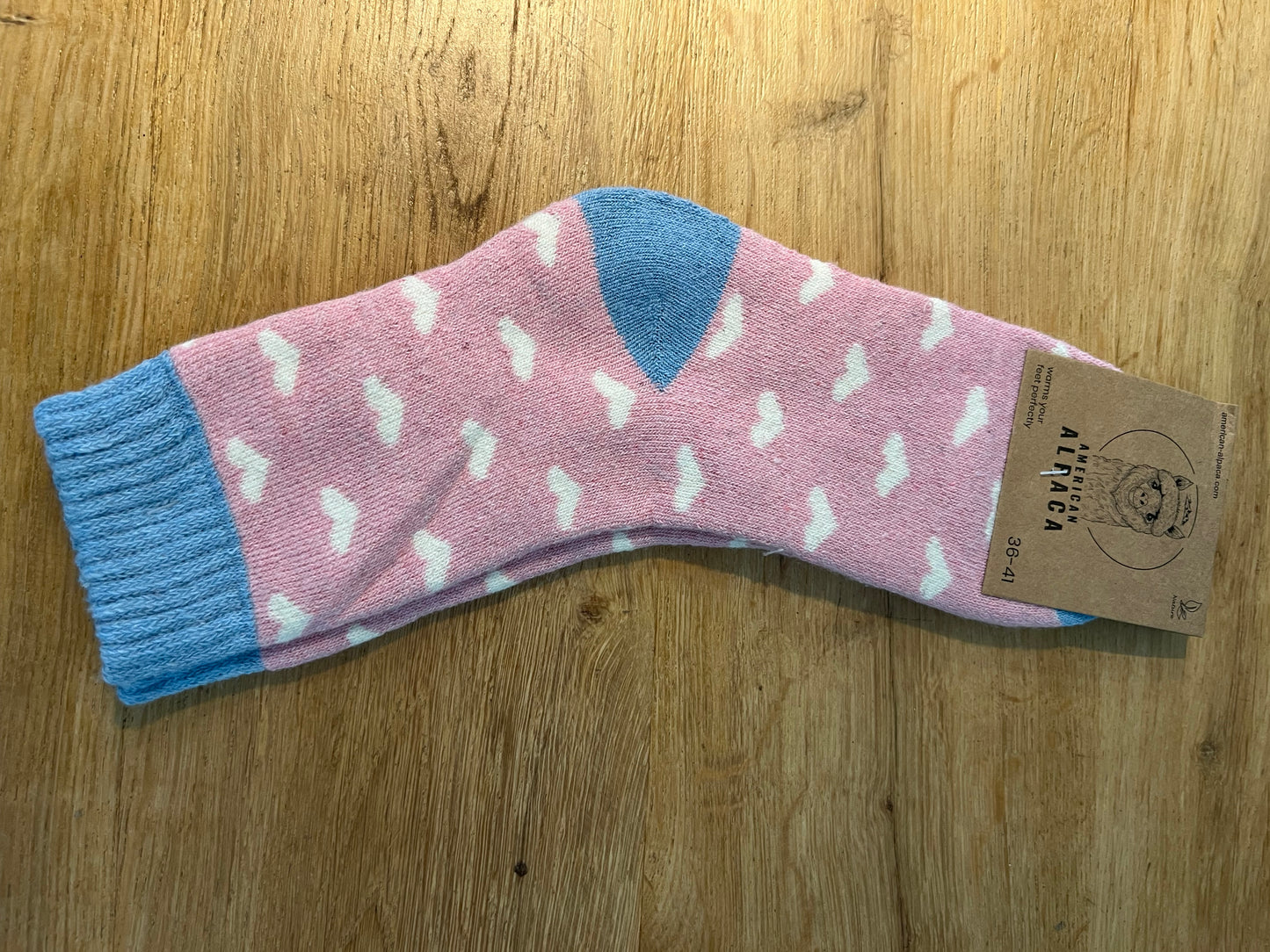 Alpaca Socken rosa hellblau Gr 36-41