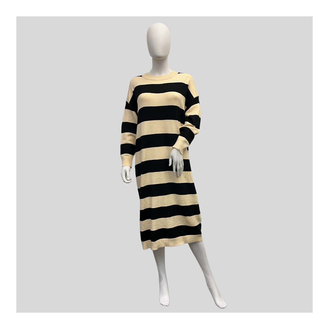 Kleid Langarm "Gestreift"
