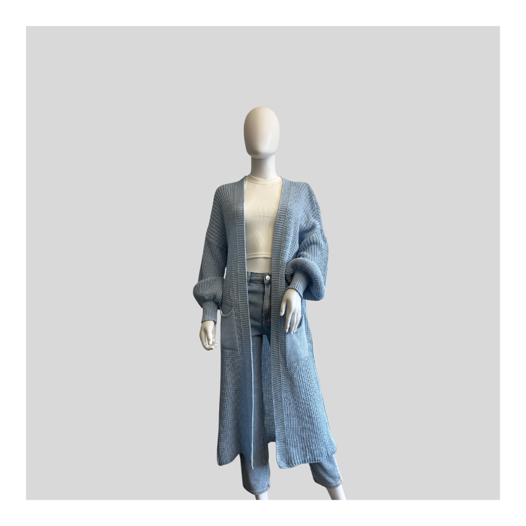 Lange Strickjacke "Grob"