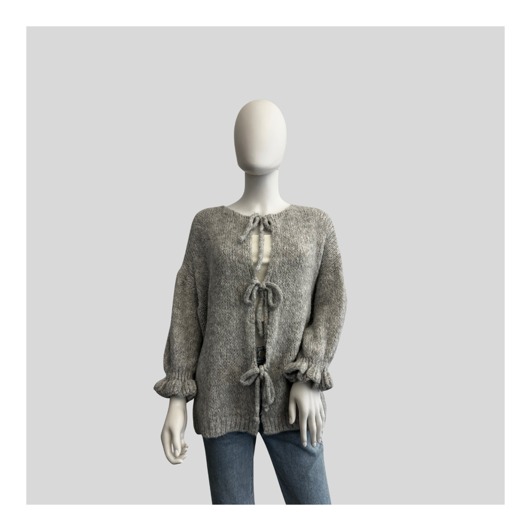Strickjacke "Flausch mit Schleifen“