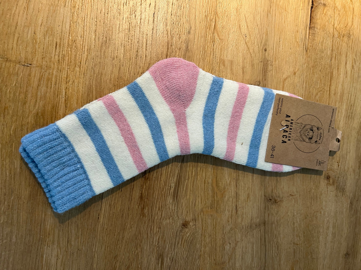 Alpaca Socken rosa hellblau Gr 36-41