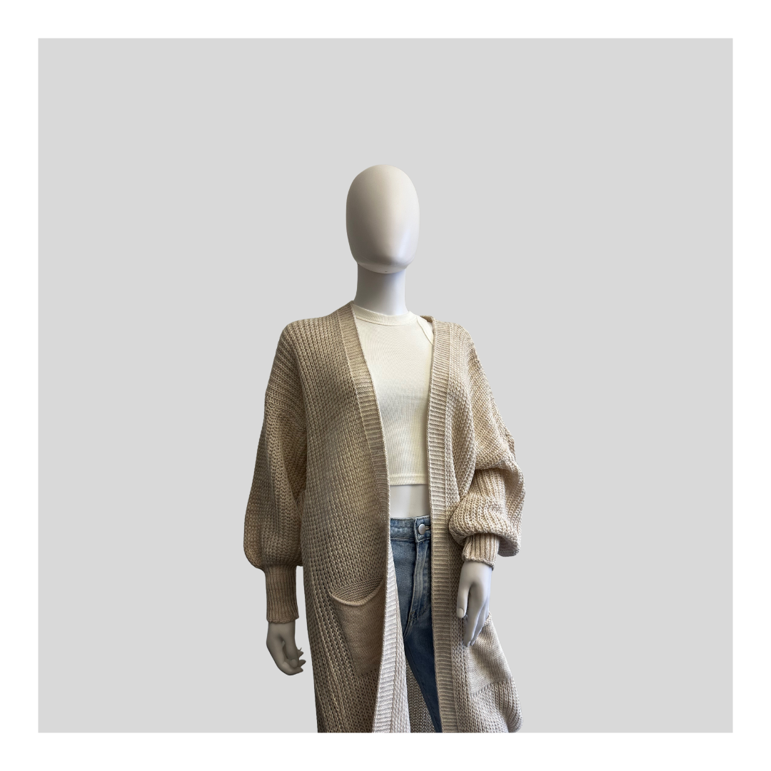 Lange Strickjacke "Grob"