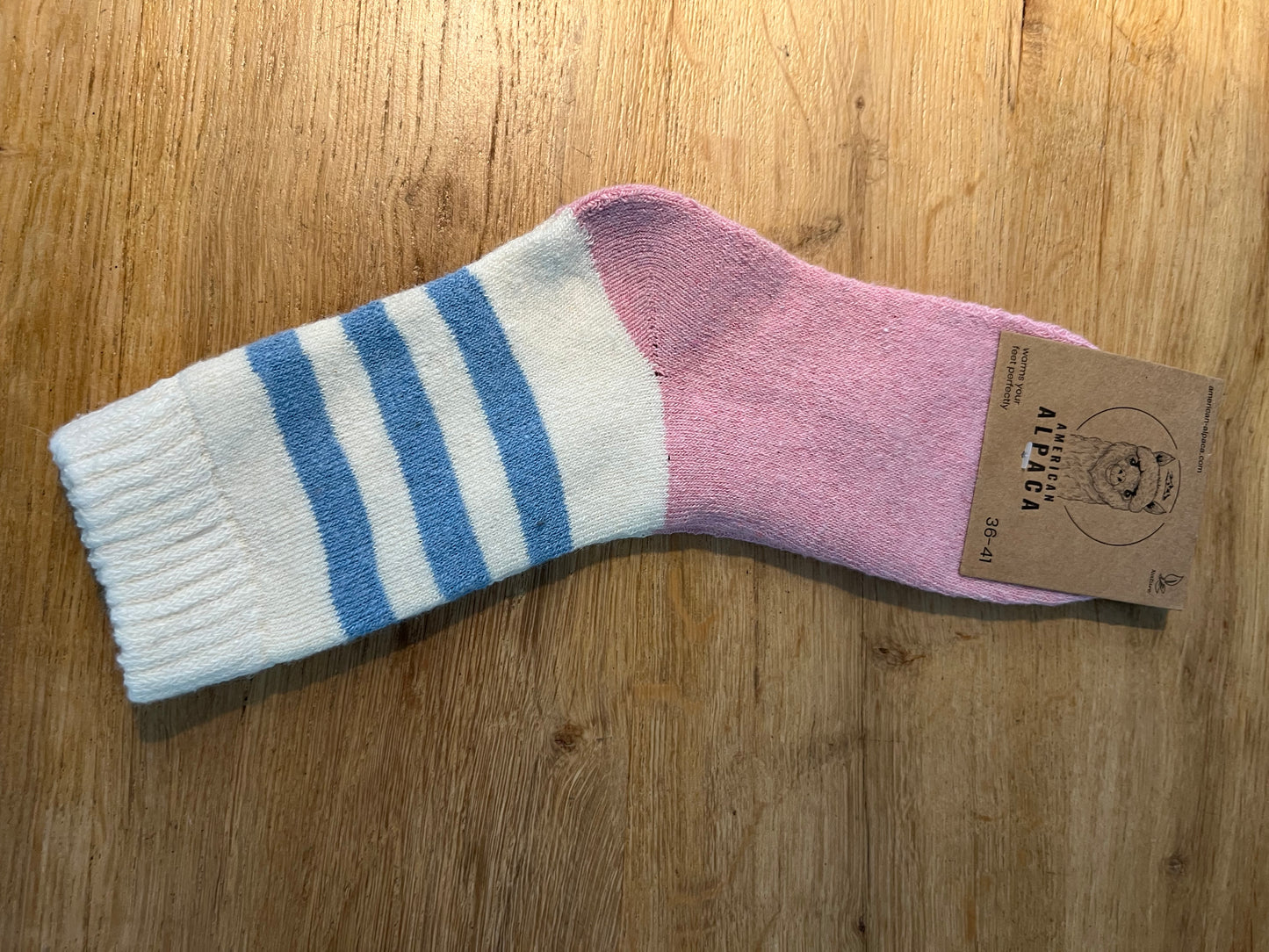 Alpaca Socken rosa hellblau Gr 36-41